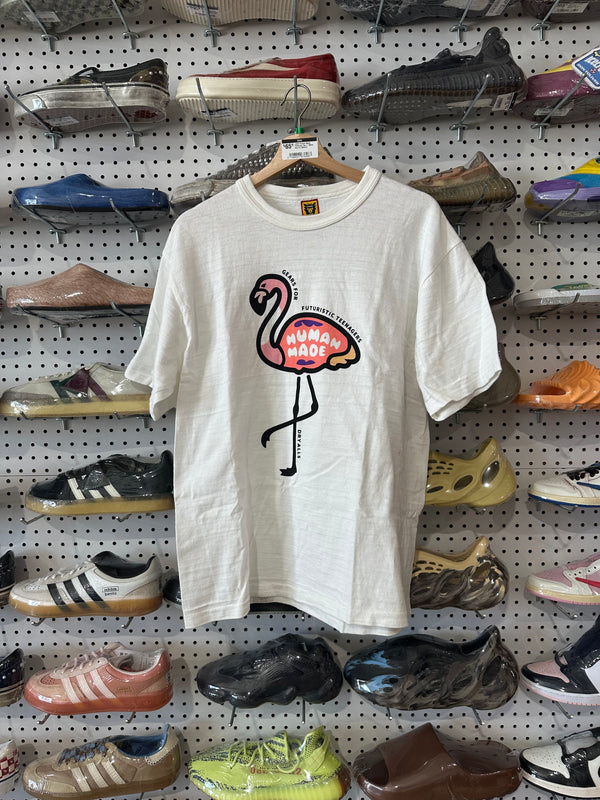 USED Human Made Flamingo Tee - White Size XL