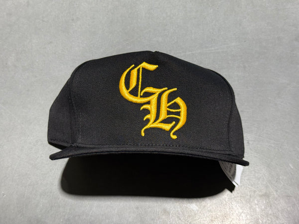 NEW Chrome Hearts 5 Panel Snapback - Black/Yellow
