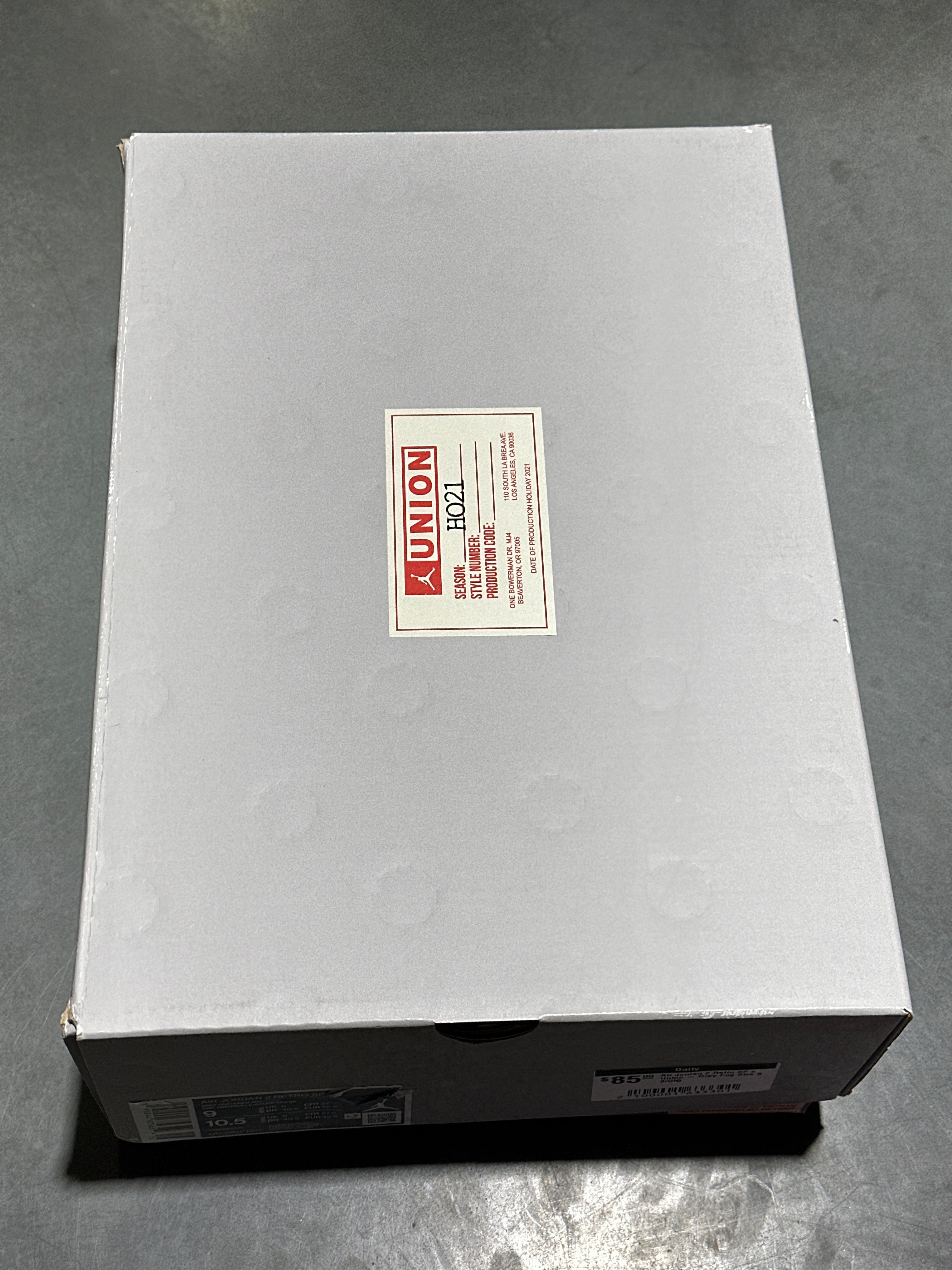 Air Jordan 2 Retro SP x Union - Grey Fog Size 9