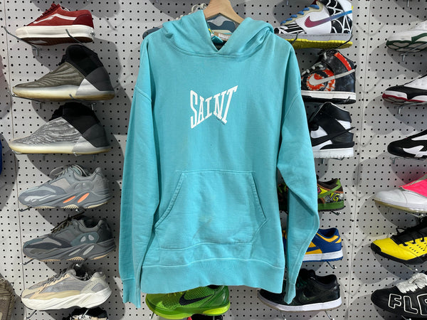 Used Saint Michael Hoodie- Teal Size XL