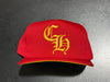 NEW Chrome Hearts 5 Panel Snapback - Red/Yellow