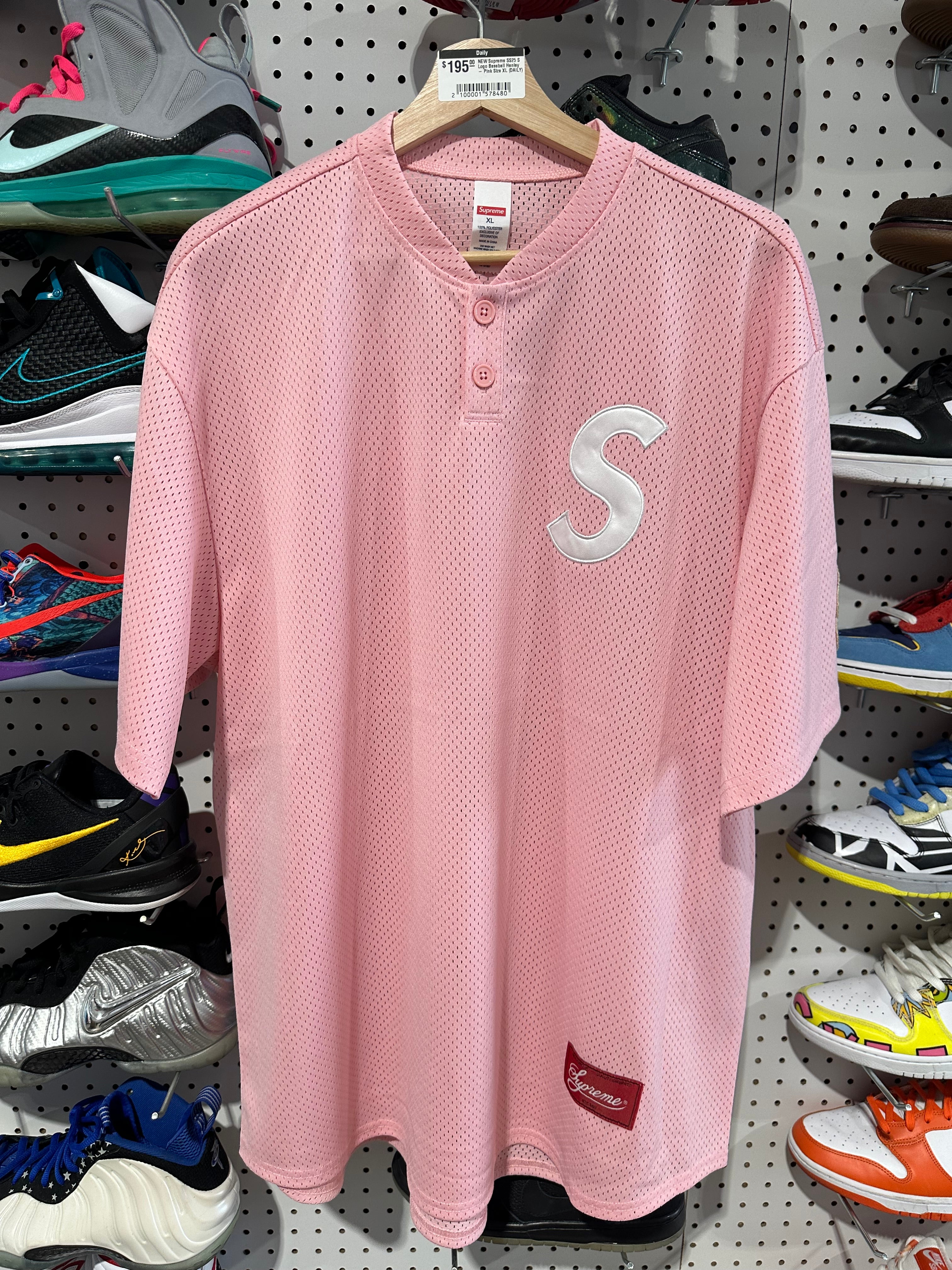 NEW Supreme SS25 S Logo Baseball Henleys