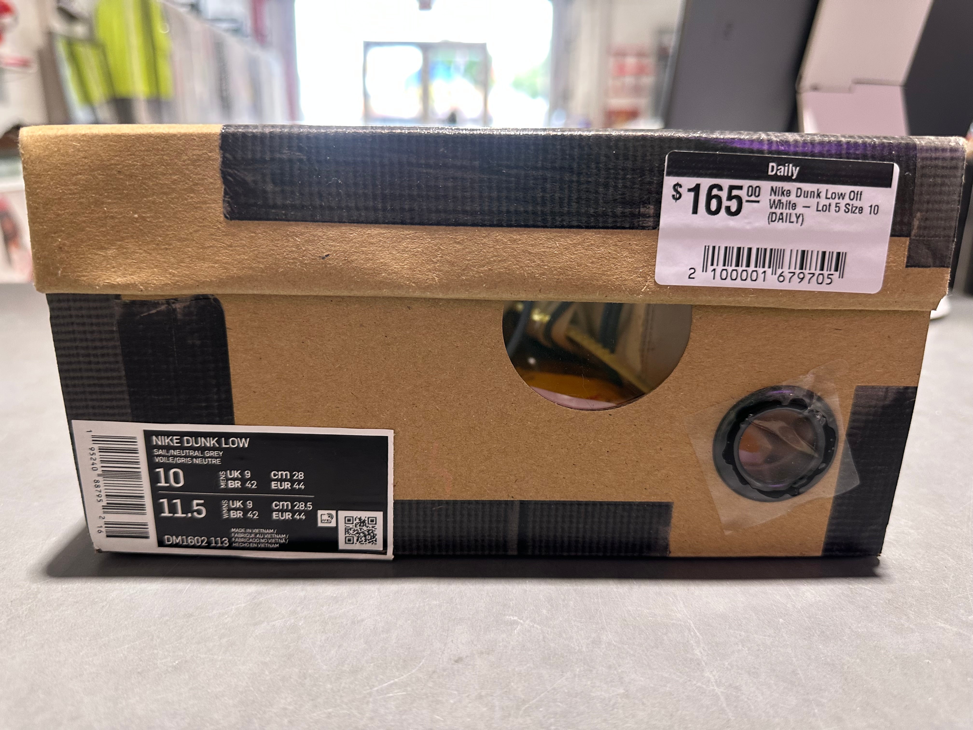 Nike Dunk Low Off White - Lot 5 Size 10