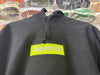 USED Supreme FW17 Box Logo Hoodie - Black/Neon Size Large