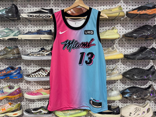 Nike Miami Heat Adebayo #13 Autographed Jersey - Miami Vice Size XL