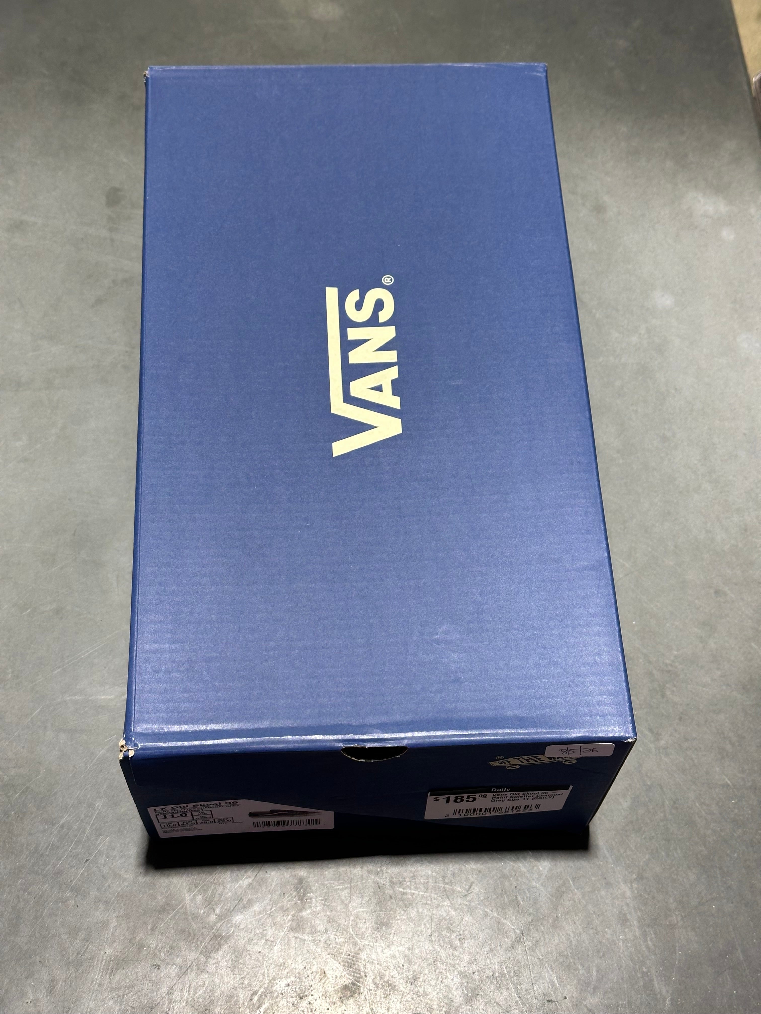 Vans Old Skool 36 - Paint Splatter Charcoal Grey Size 8