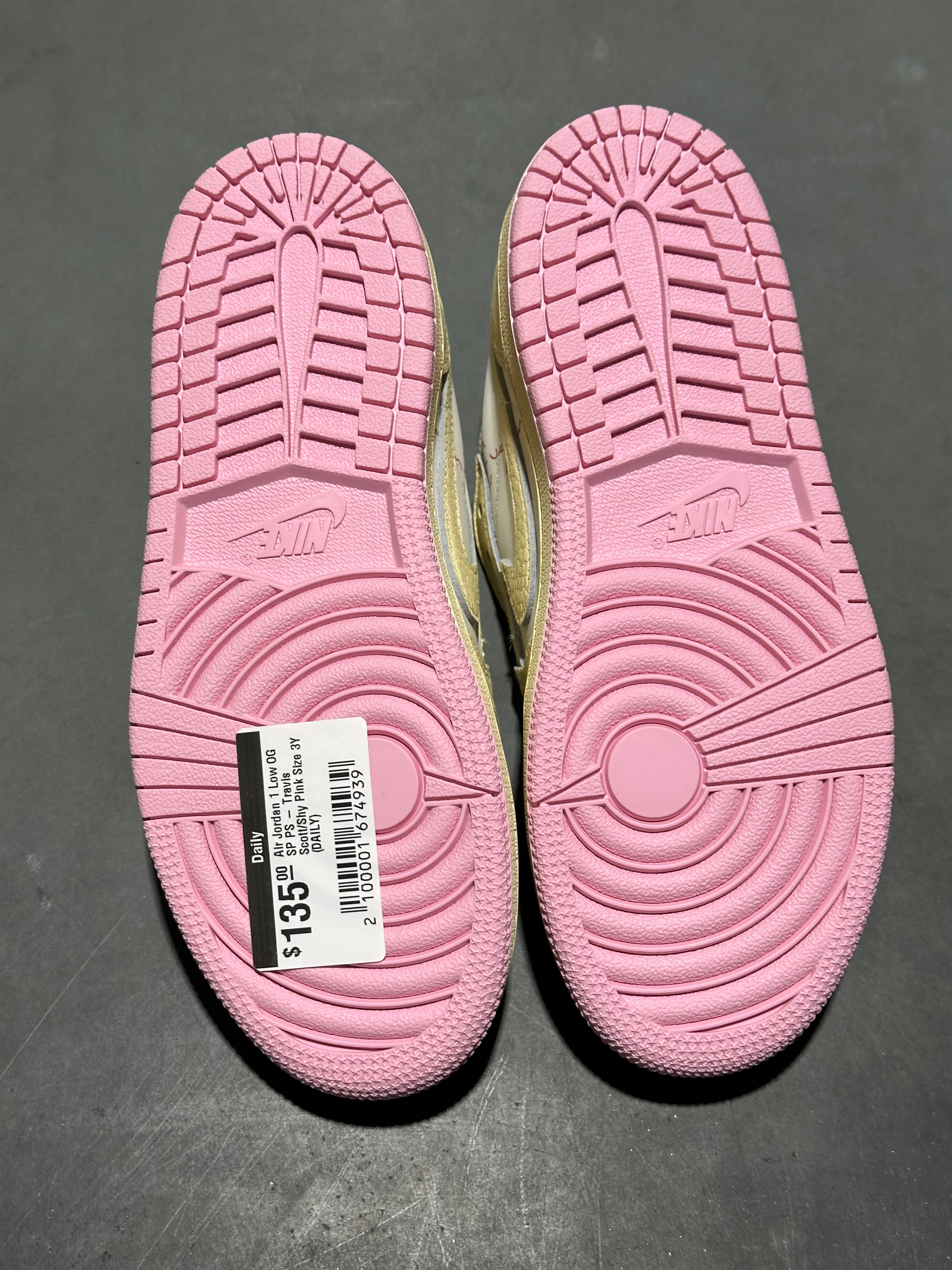 Air Jordan 1 Low OG SP PS - Travis Scott/Shy Pink Size 3Y