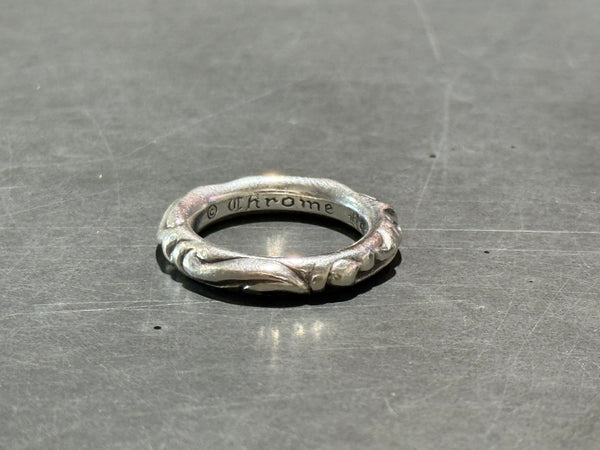 USED Chrome Hearts Scroll Band Ring Size 7.5