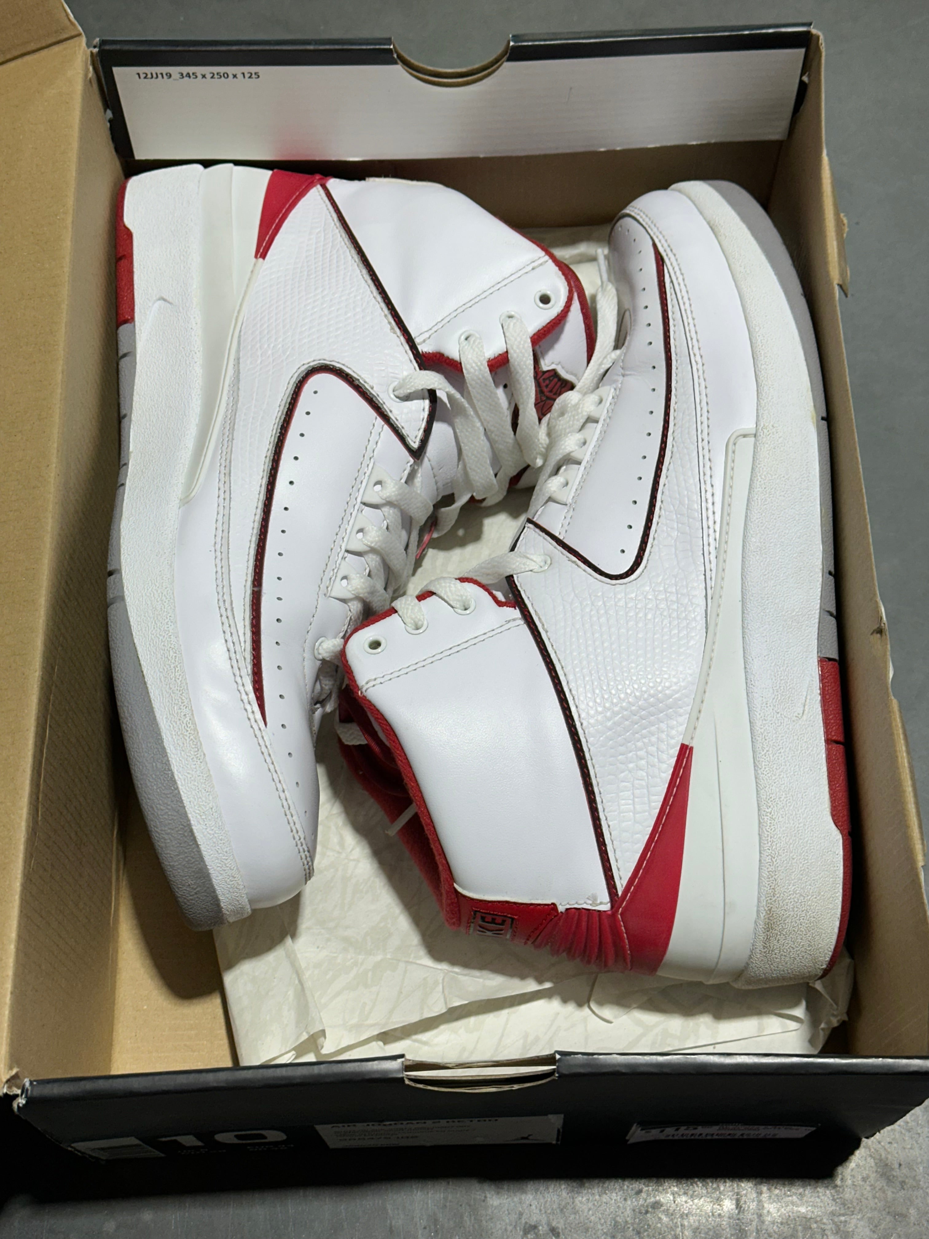Air Jordan 2 Retro - White Red 2014 Size 10