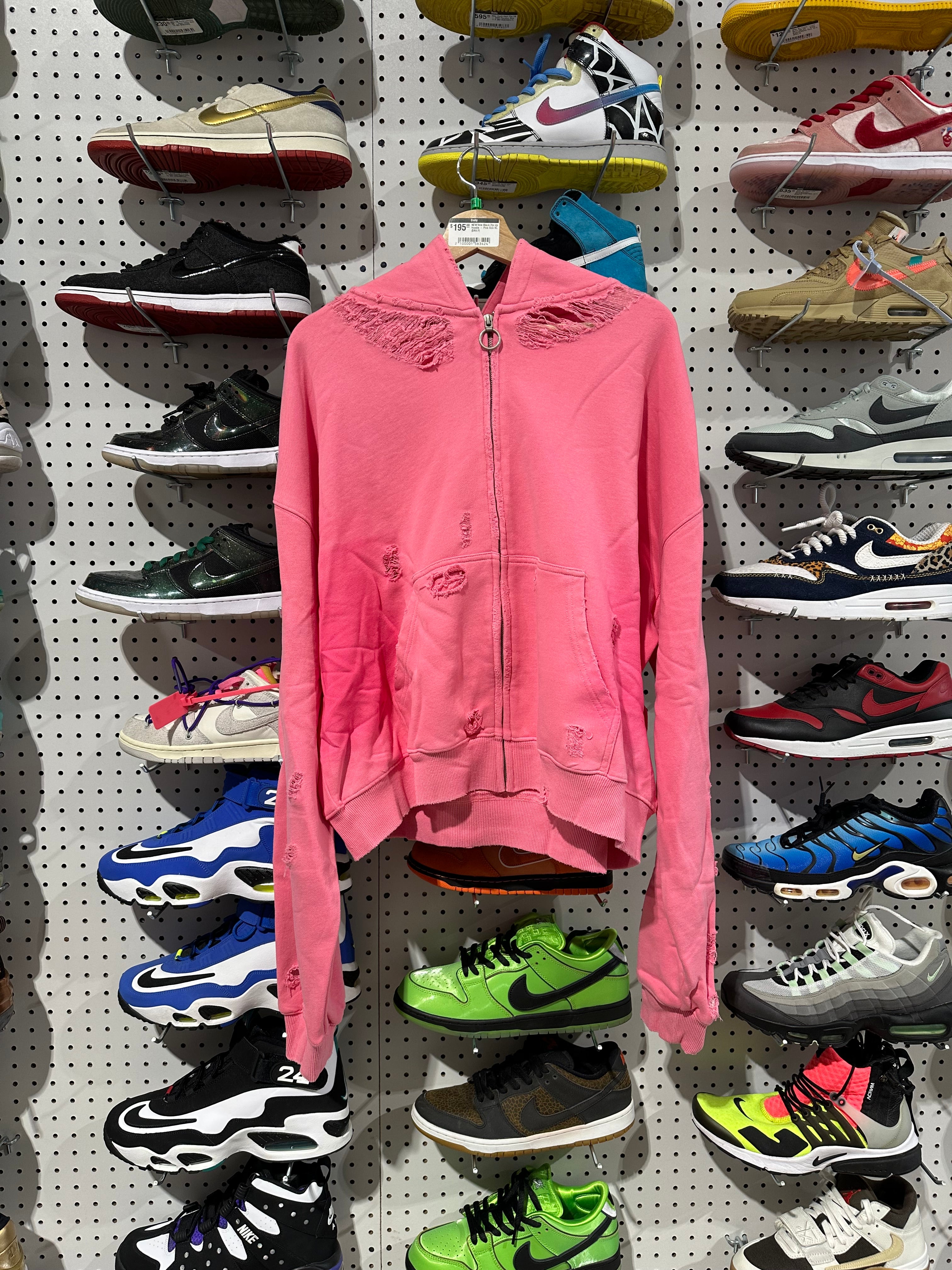 NEW Vale Blank Zip Up Hoodie - Pink