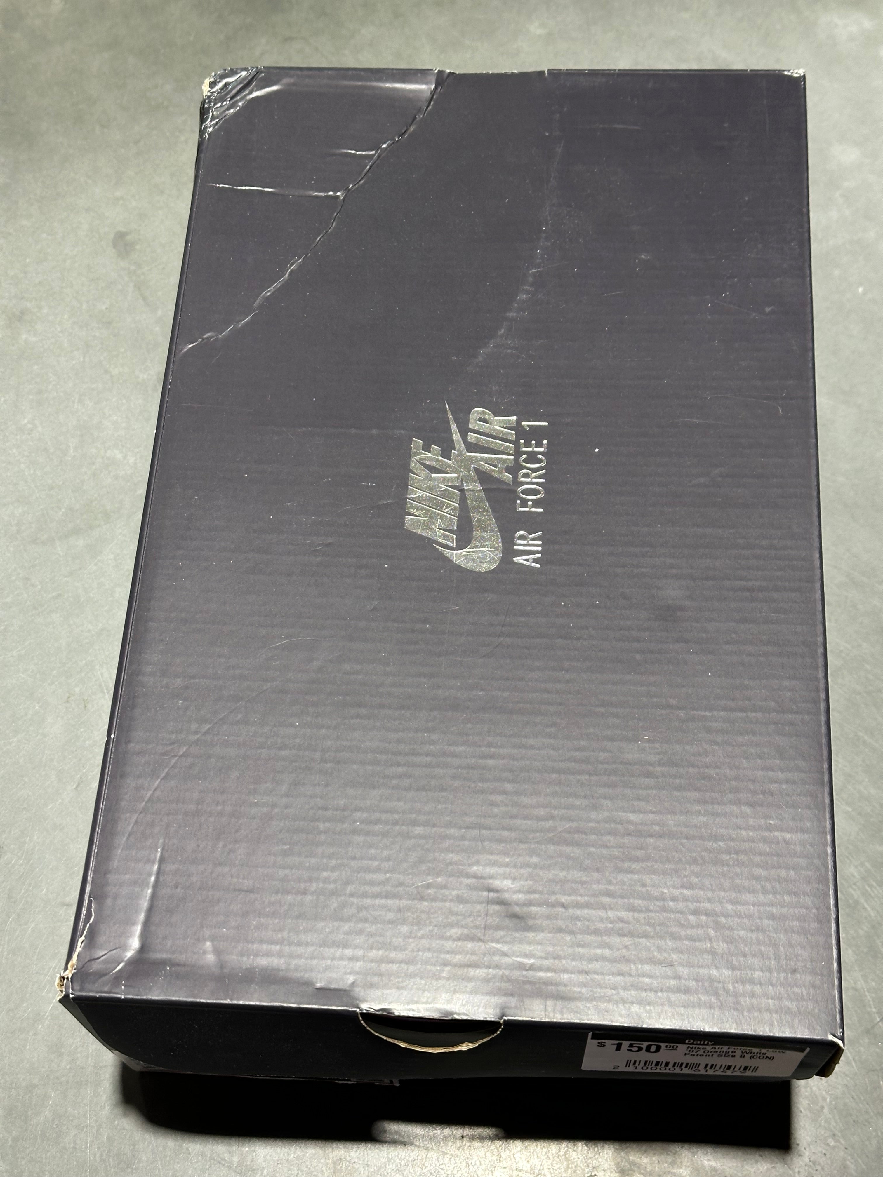 Nike Air Force 1 Low '07 Orange White Patent Size 8