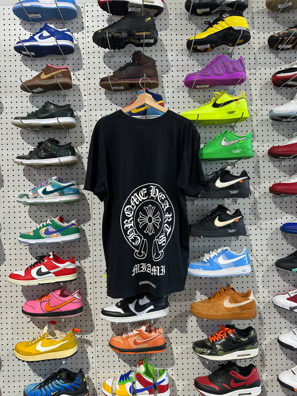 USED Chrome Hearts Horse Shoe Miami Pocket Tee - Black Size XL