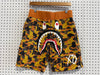 USED BAPE x XO Shark Sweat Shorts - Orange Size Medium