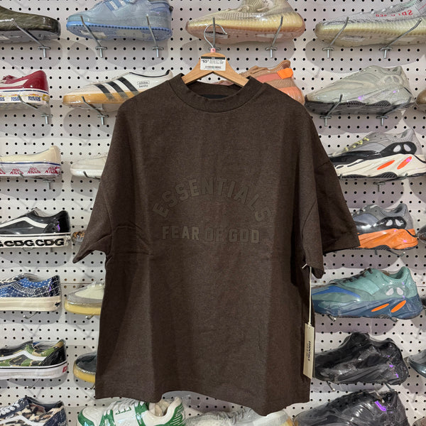 NEW Fear Of God FOG Essentials Tee - Heather Brown  Size Small