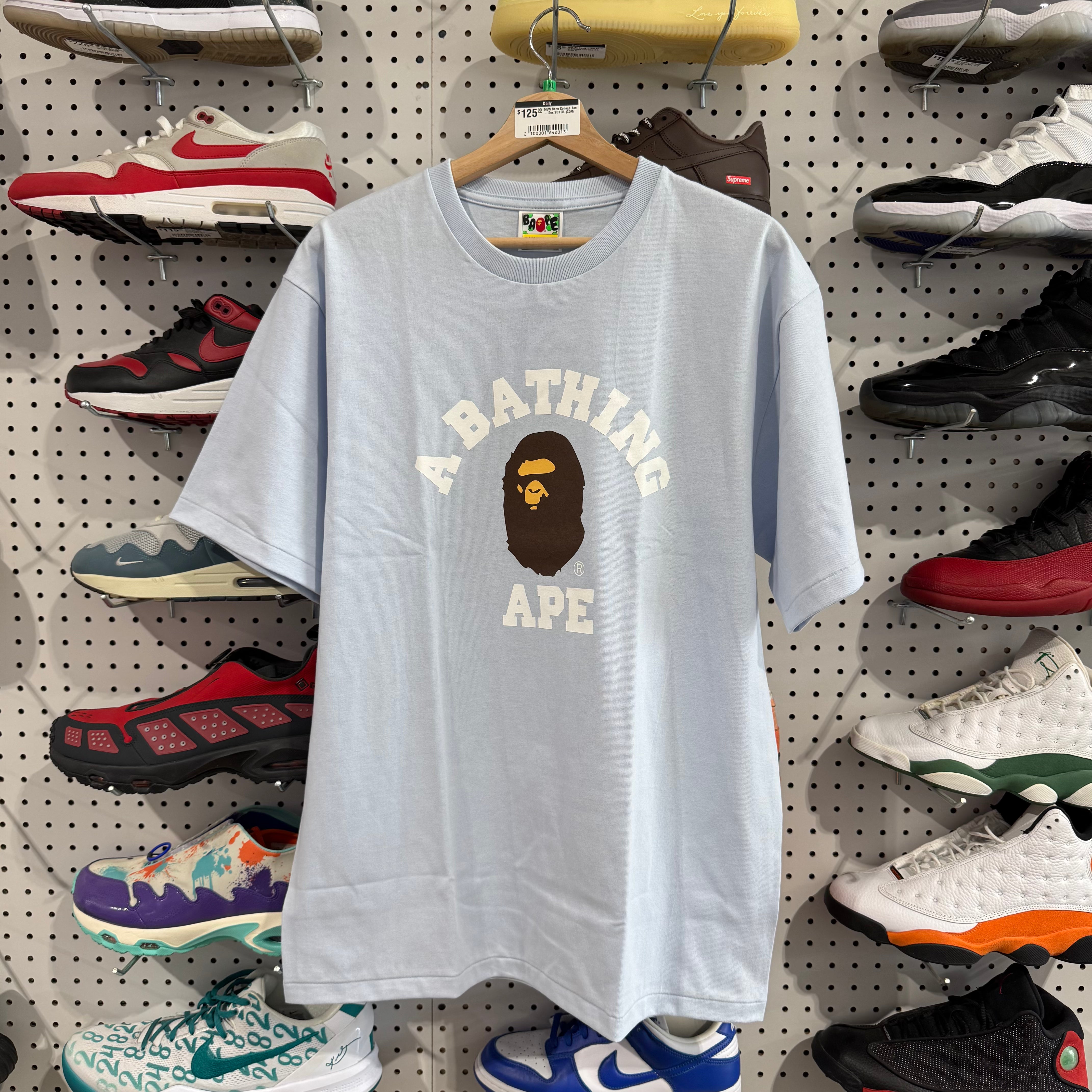 NEW Bape College Tee - Sax Size XL