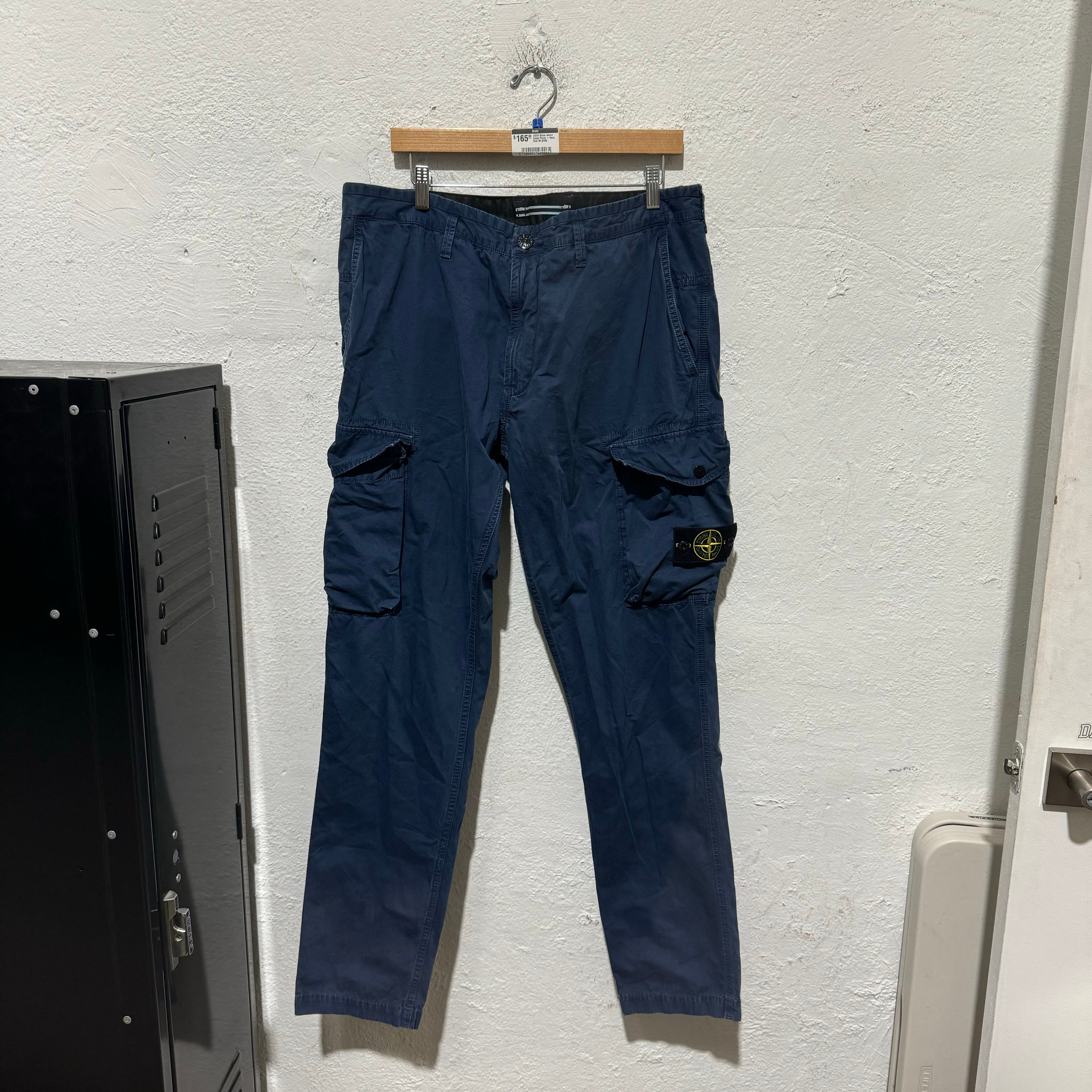 USED Stone Island Cargo Pants - Navy Size 38