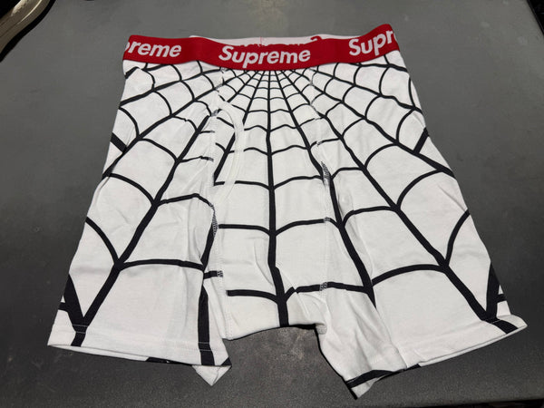 NEW Supreme x Hanes x Spider Man Boxer Briefs - White Size Medium