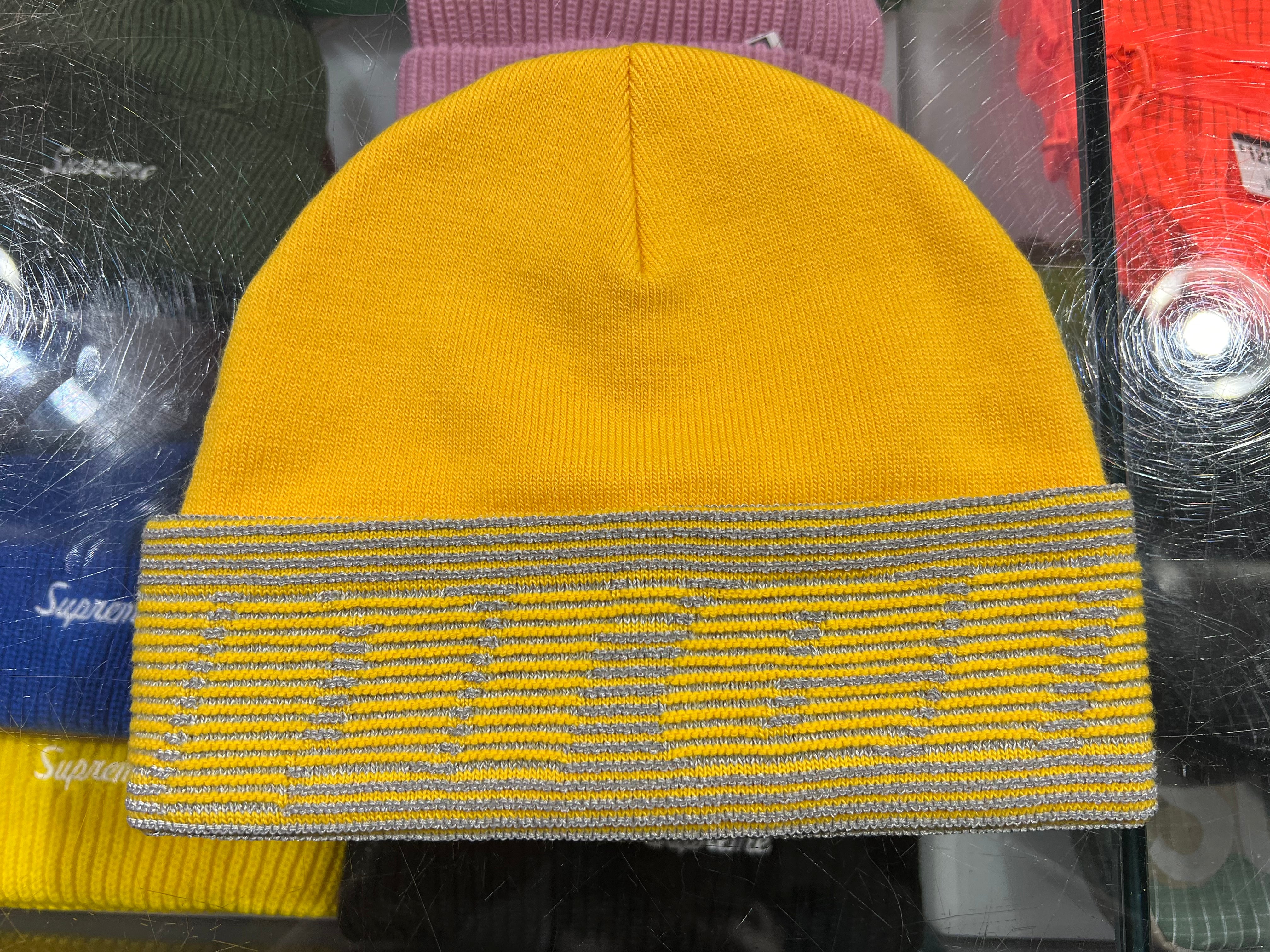 NEW Supreme Reflective Jacquard Cuff Beanie