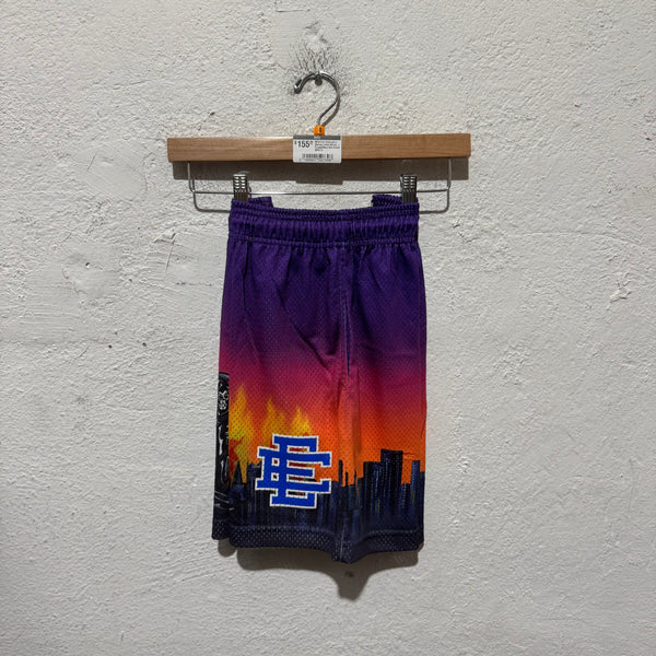 NEW Eric Emanuel x Warren Lotas Shorts - Purple/Navy Size Small