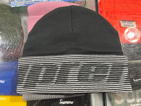 NEW Supreme Reflective Jacquard Cuff Beanie