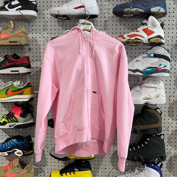 USED Supreme Work Zip Up Hooded Sweatshirt SS25 - Pink Size Small