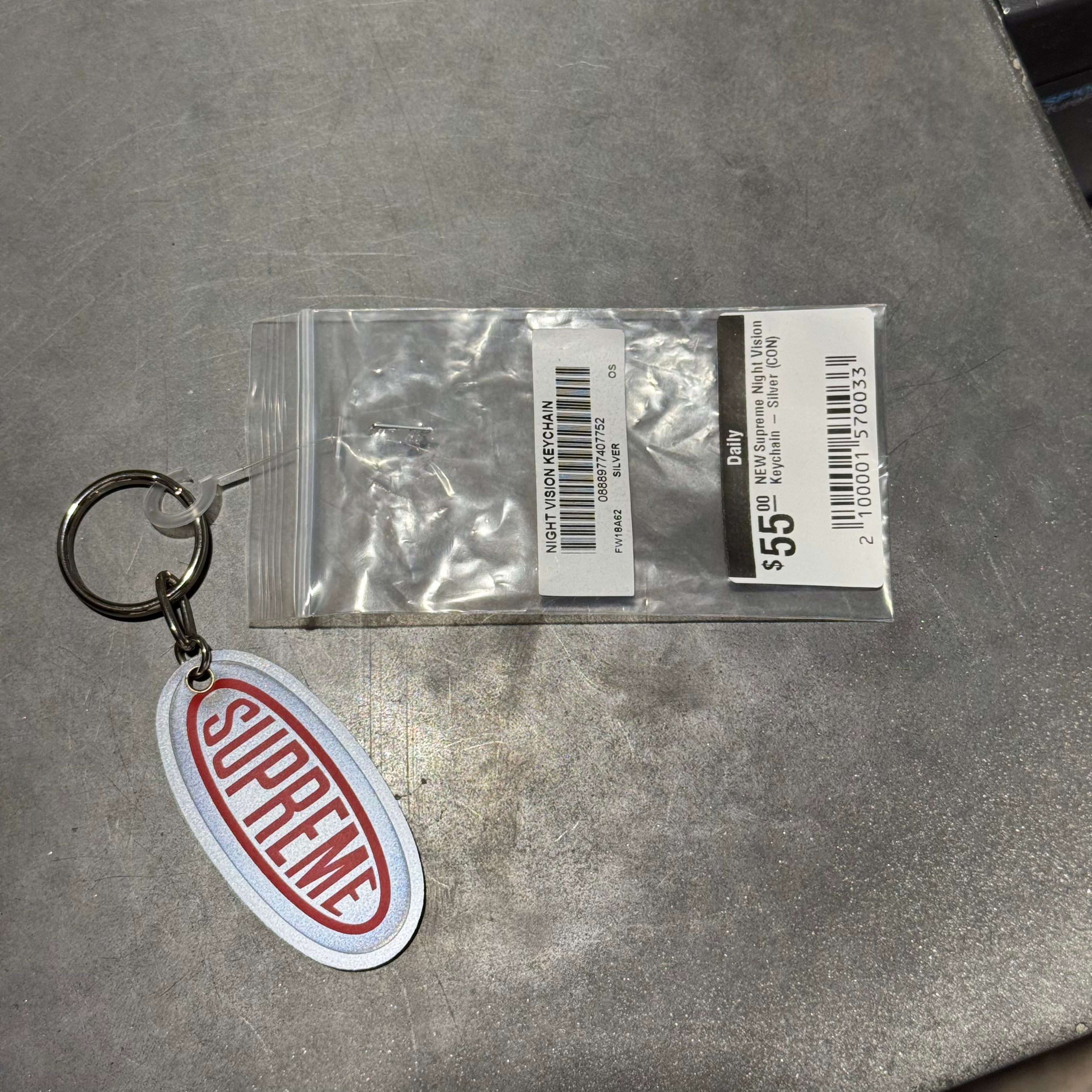 NEW Supreme Night Vision Keychain - Silver