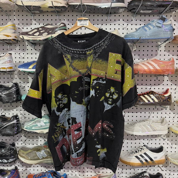 NEW VALE Black Chambers Bling Tee - Black Size Large