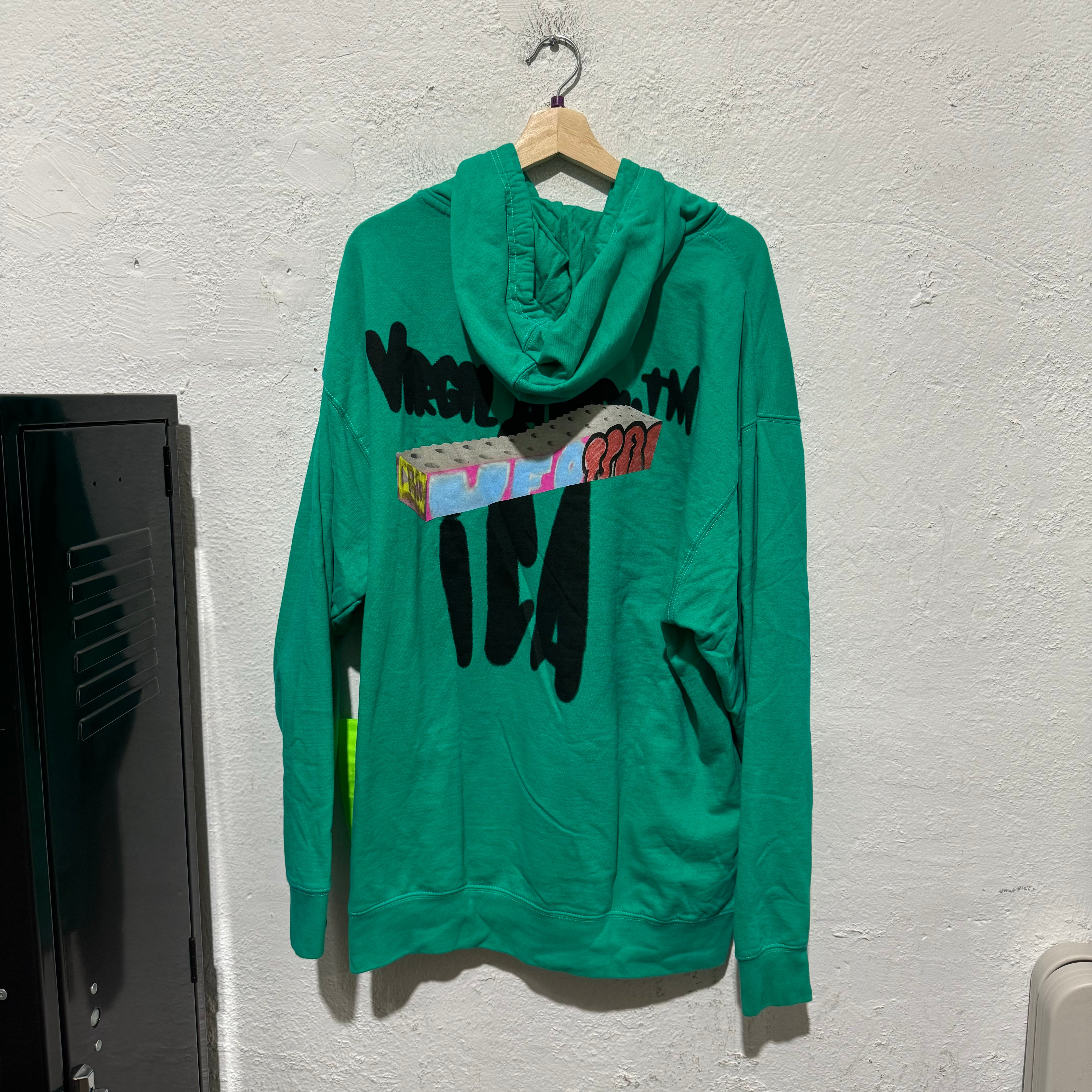 NEW Virgil ICA Graffiti Hoodie - Green XXL