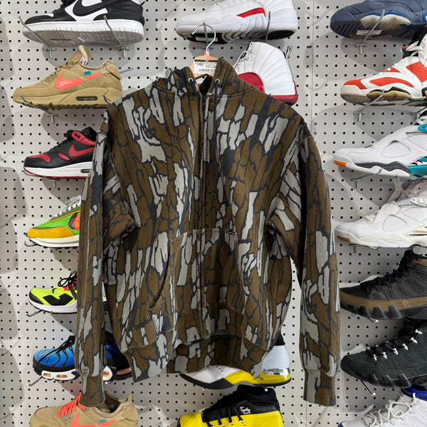 USED Supreme Work Zip Up Hooded Sweatshirt SS25 - Mossy Oak Trebark Camo Size Small