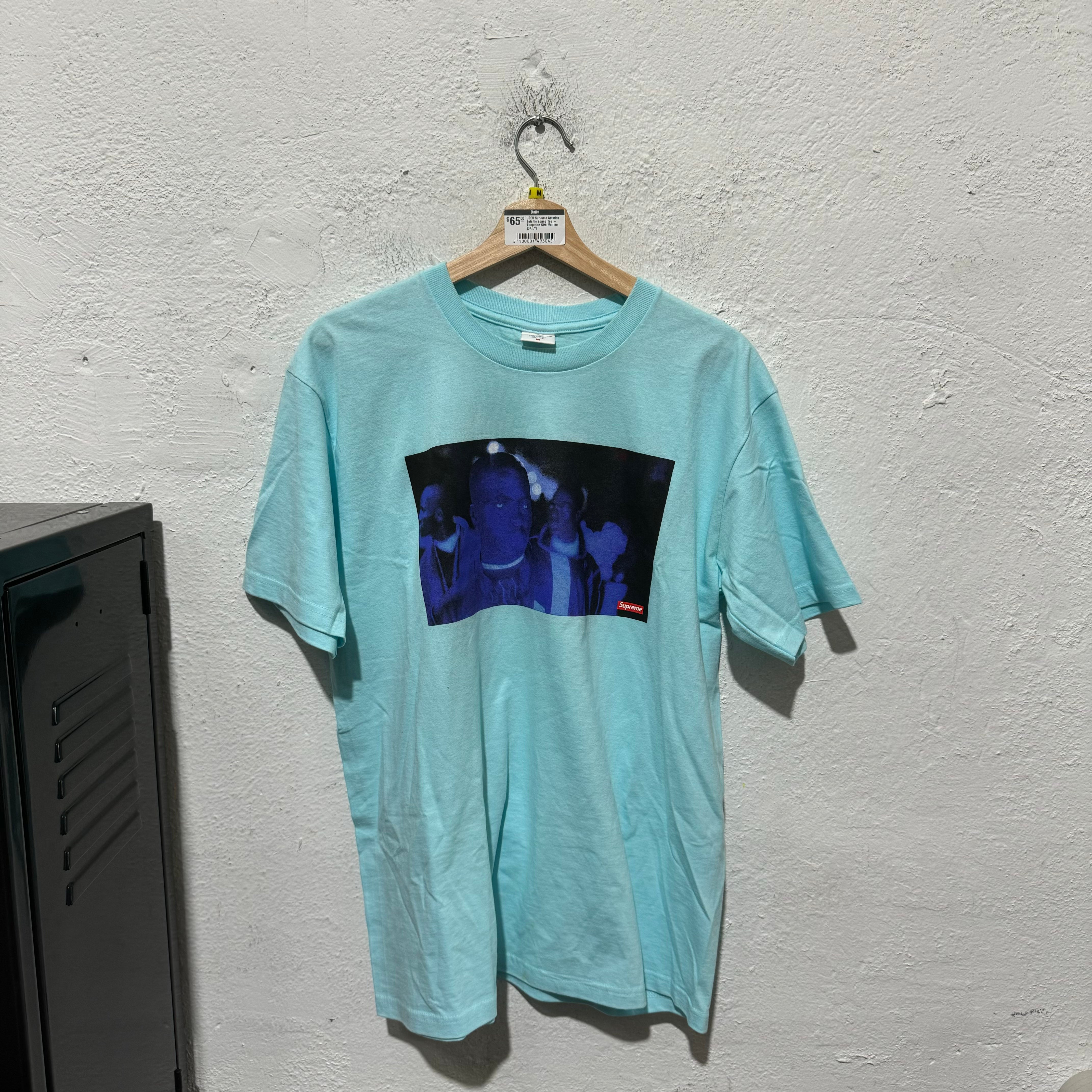 USED Supreme America Eats Its Young Tee - Turquoise Size Medium