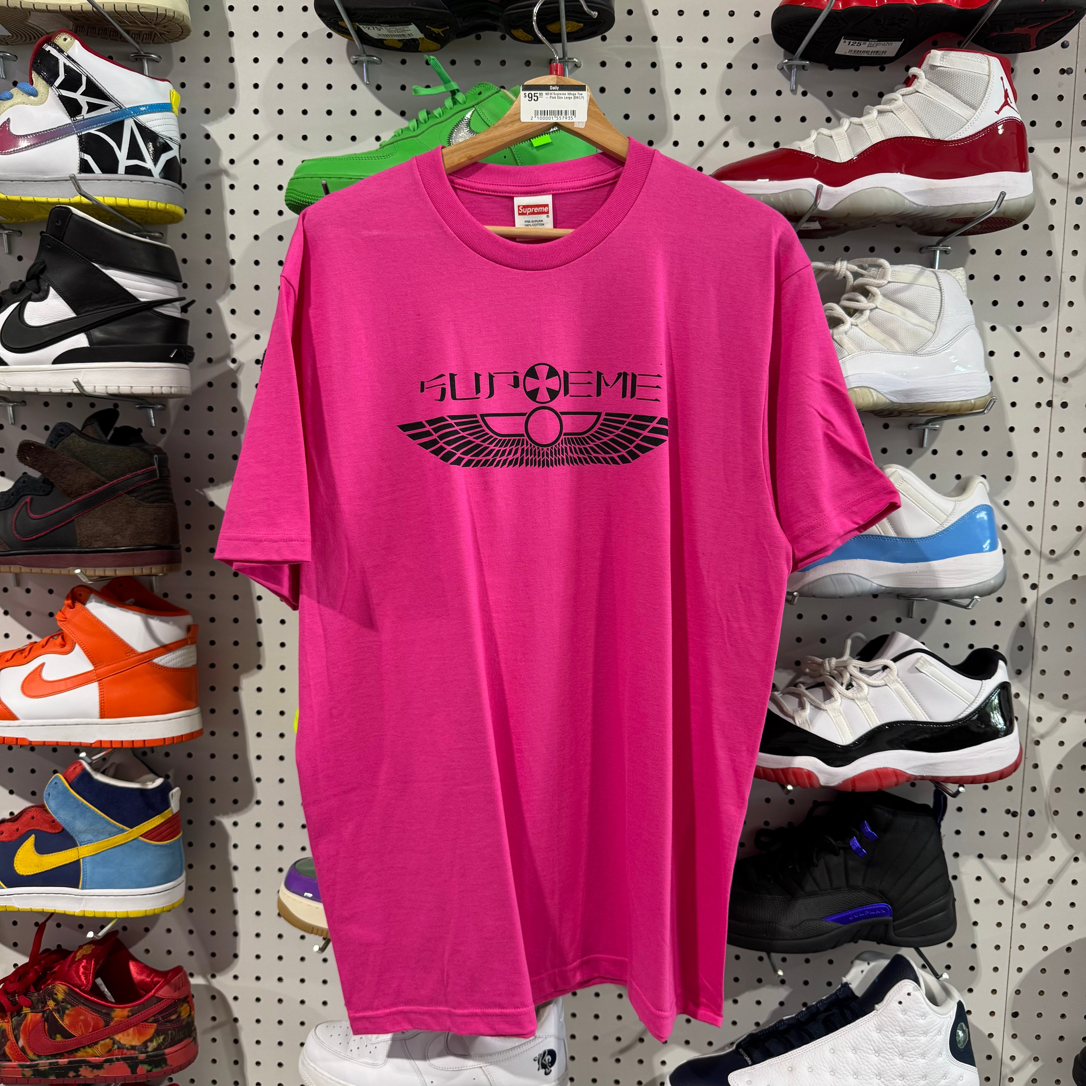 NEW Supreme Wings Tee - Pink Size Large