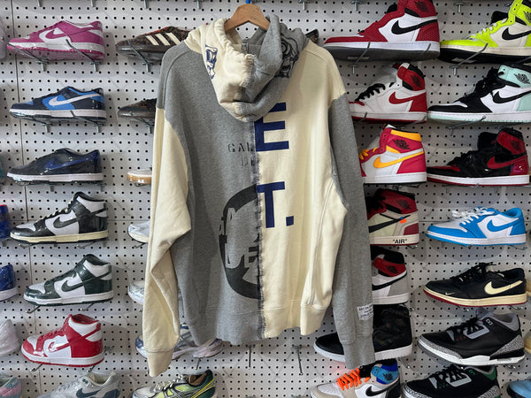 USED Gallery Department Split Hoodie - Grey/Cream Size XXL