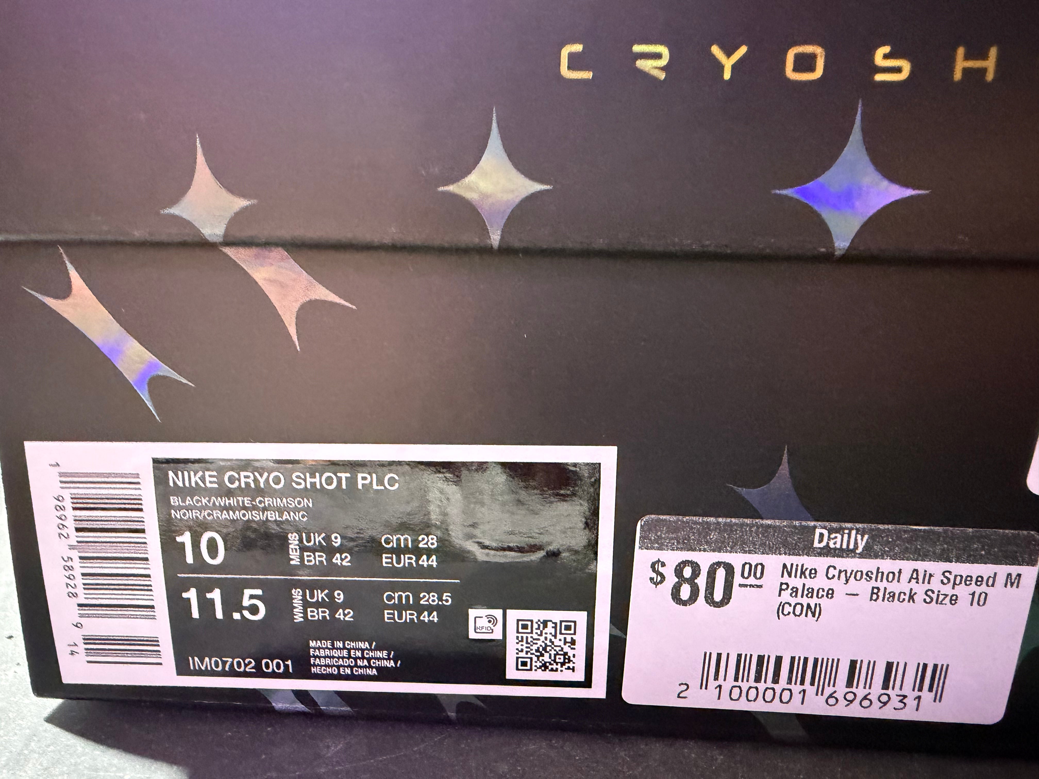 Nike Cryoshot Air Speed M Palace - Black Size 10