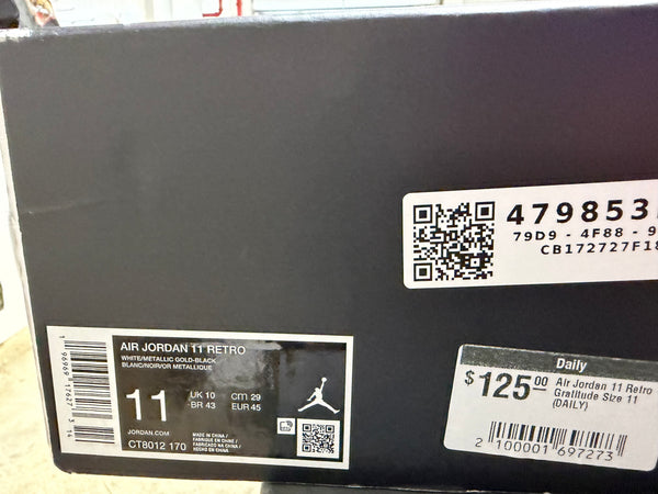 Air Jordan 11 Retro - Gratitude Size 11