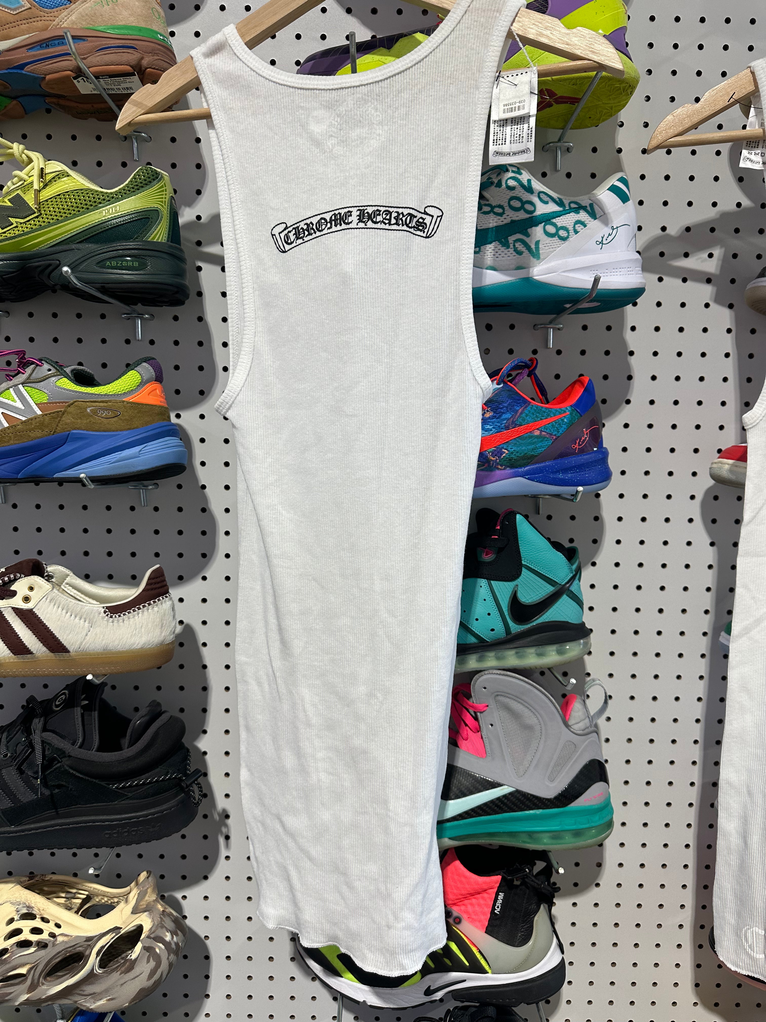 NEW Chrome Hearts Neck Logo Tank Top - White Size Medium