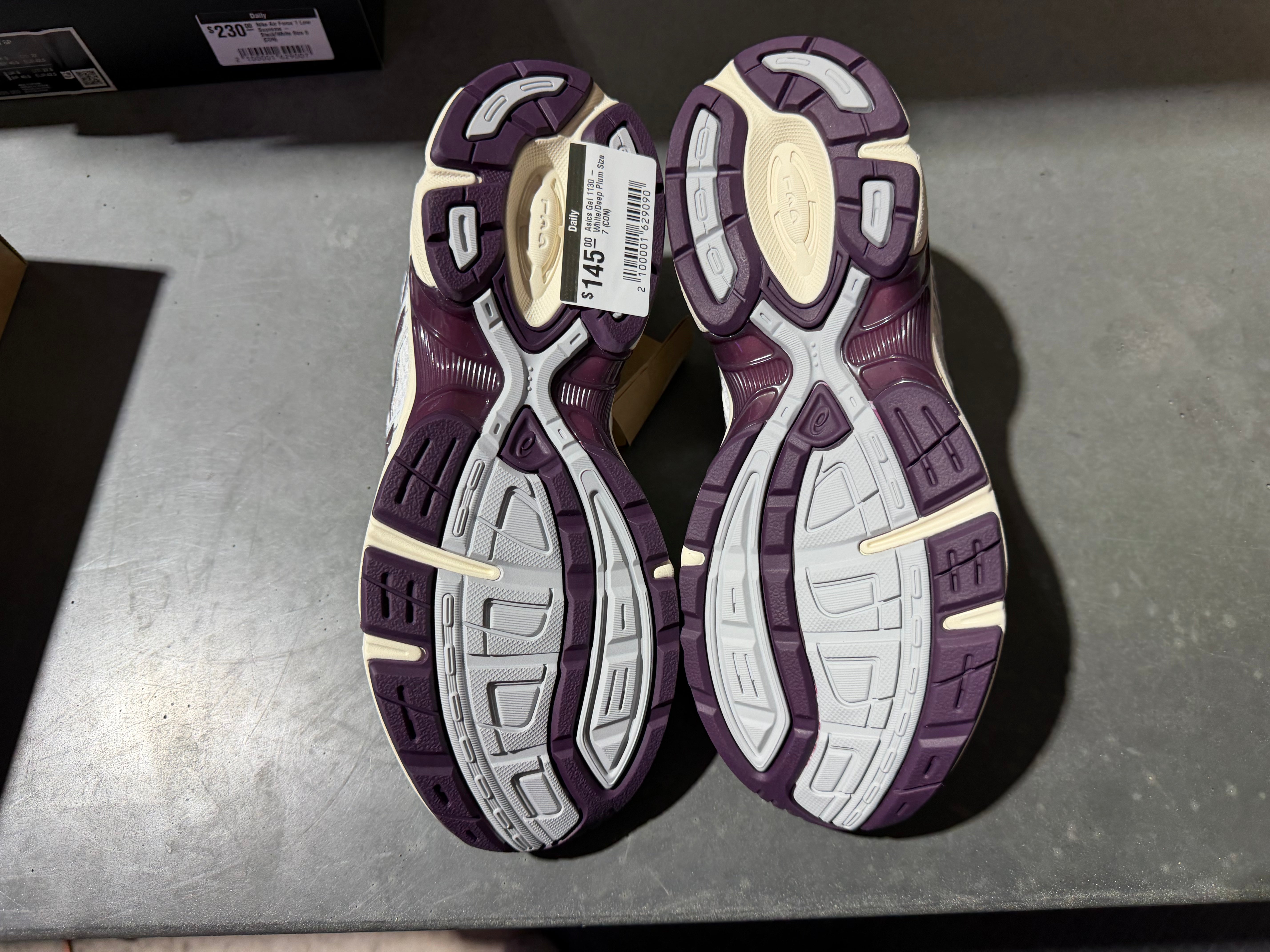 Asics Gel 1130 - White/Deep Plum Size 7