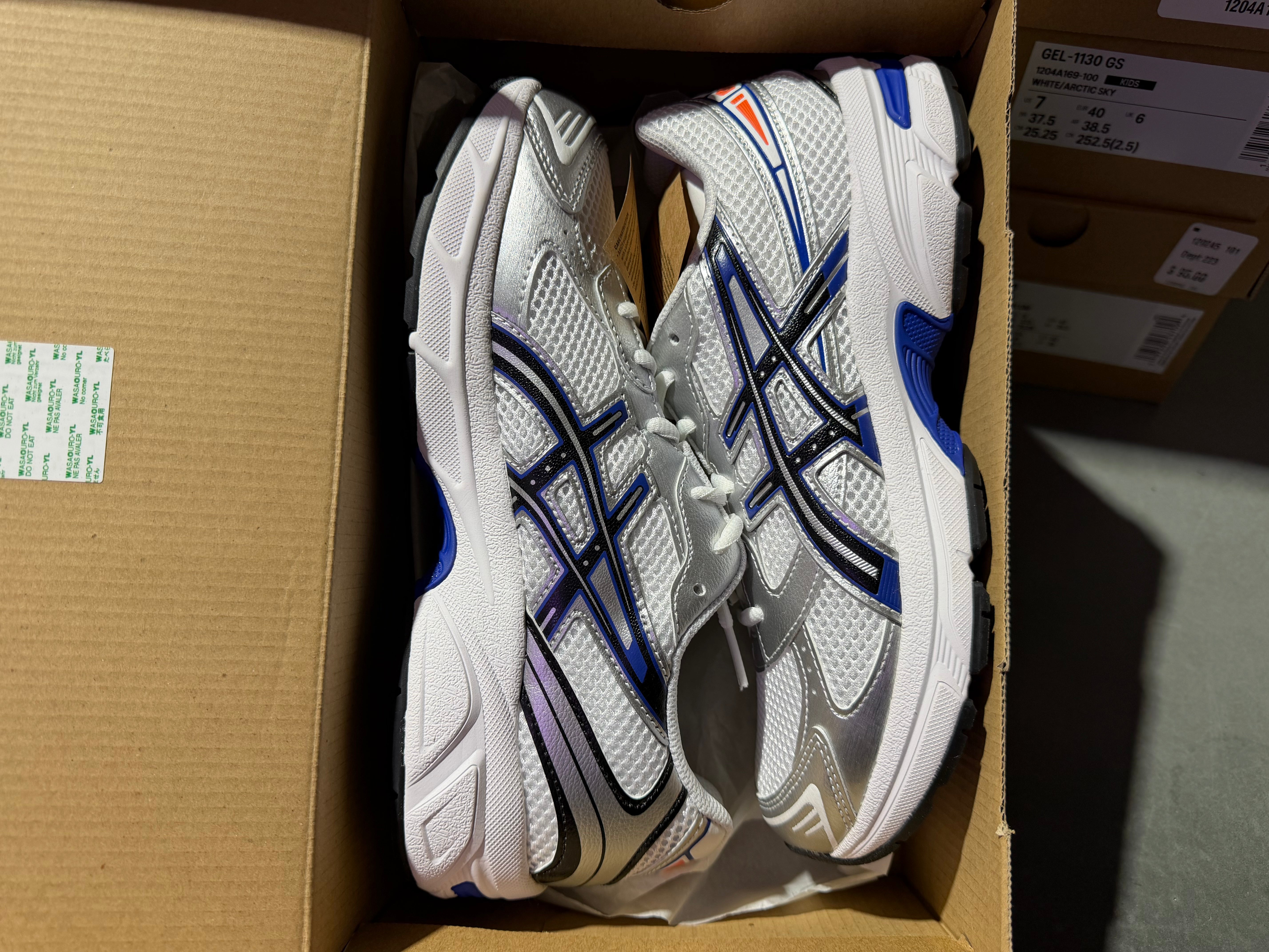 Asics Gel 1130 (GS) - White/Prussian Blue Size 7Y