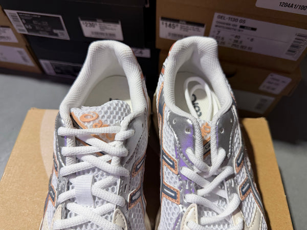 Asics Gel 1130 W - White/Pure Silver/Bronze Size 6W/4.5Y