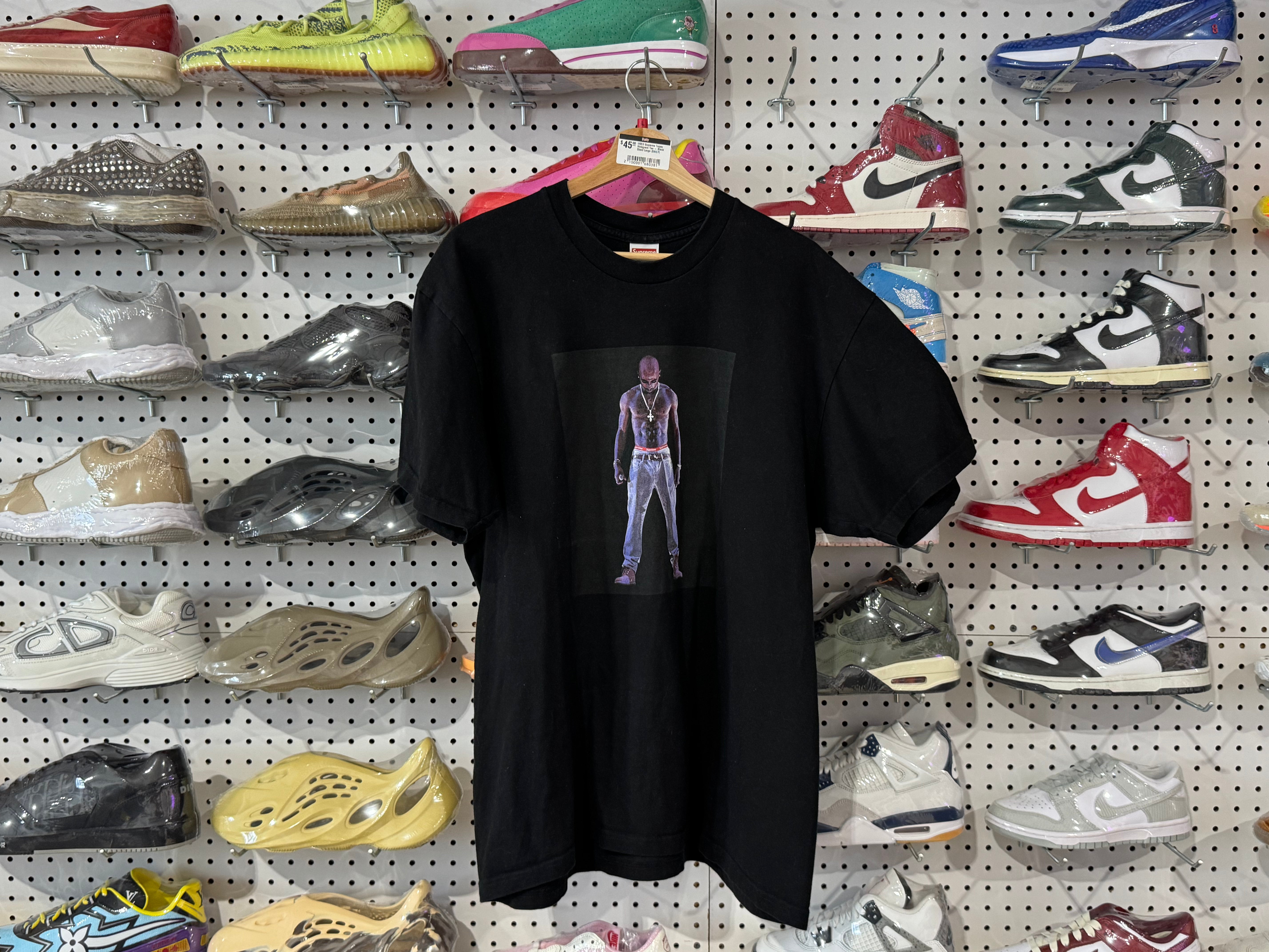 USED Supreme Tupac Hologram Tee - Black Sized Large