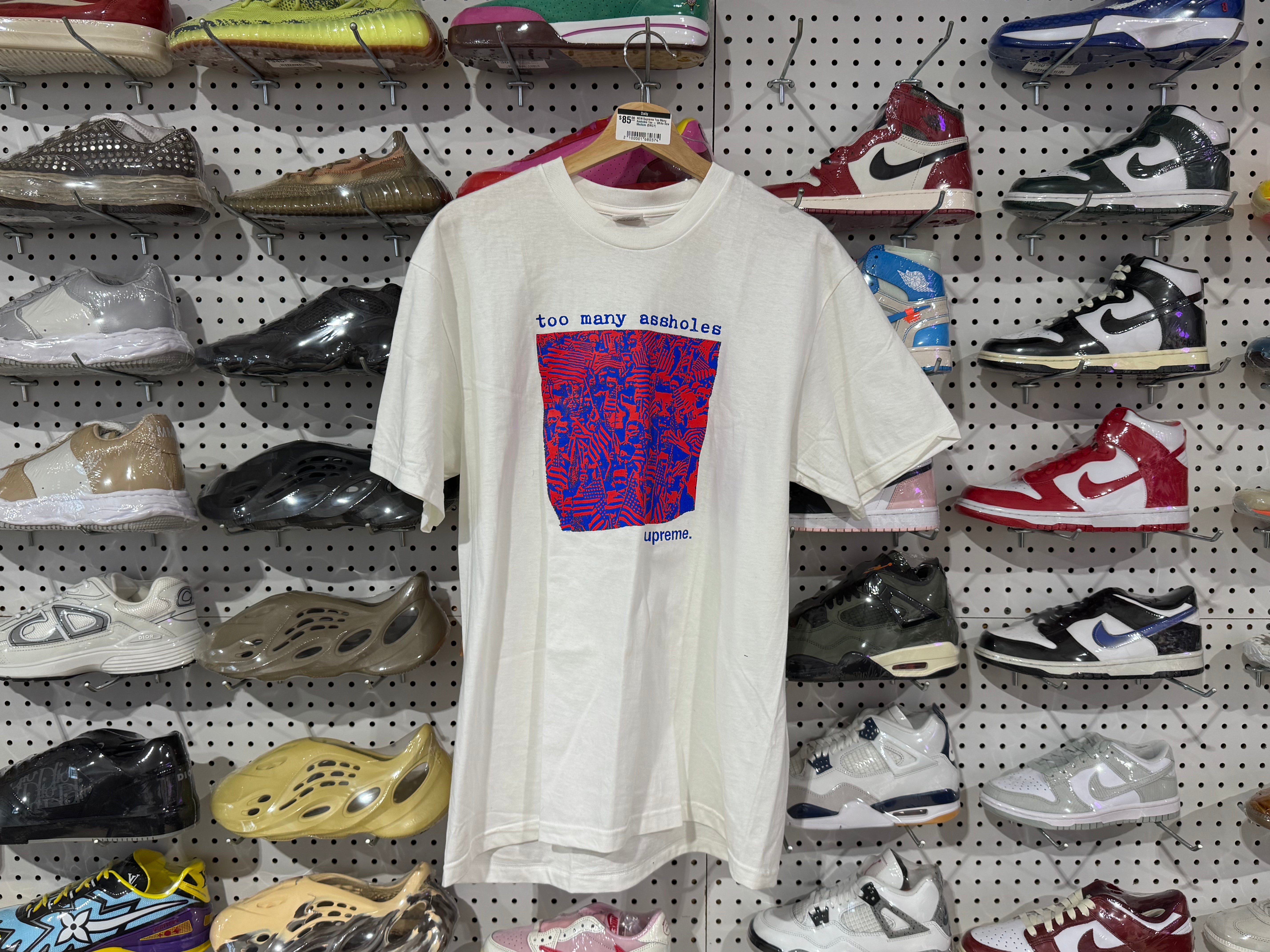 NEW Supreme Too Many Assholes Tee - White Size Medium