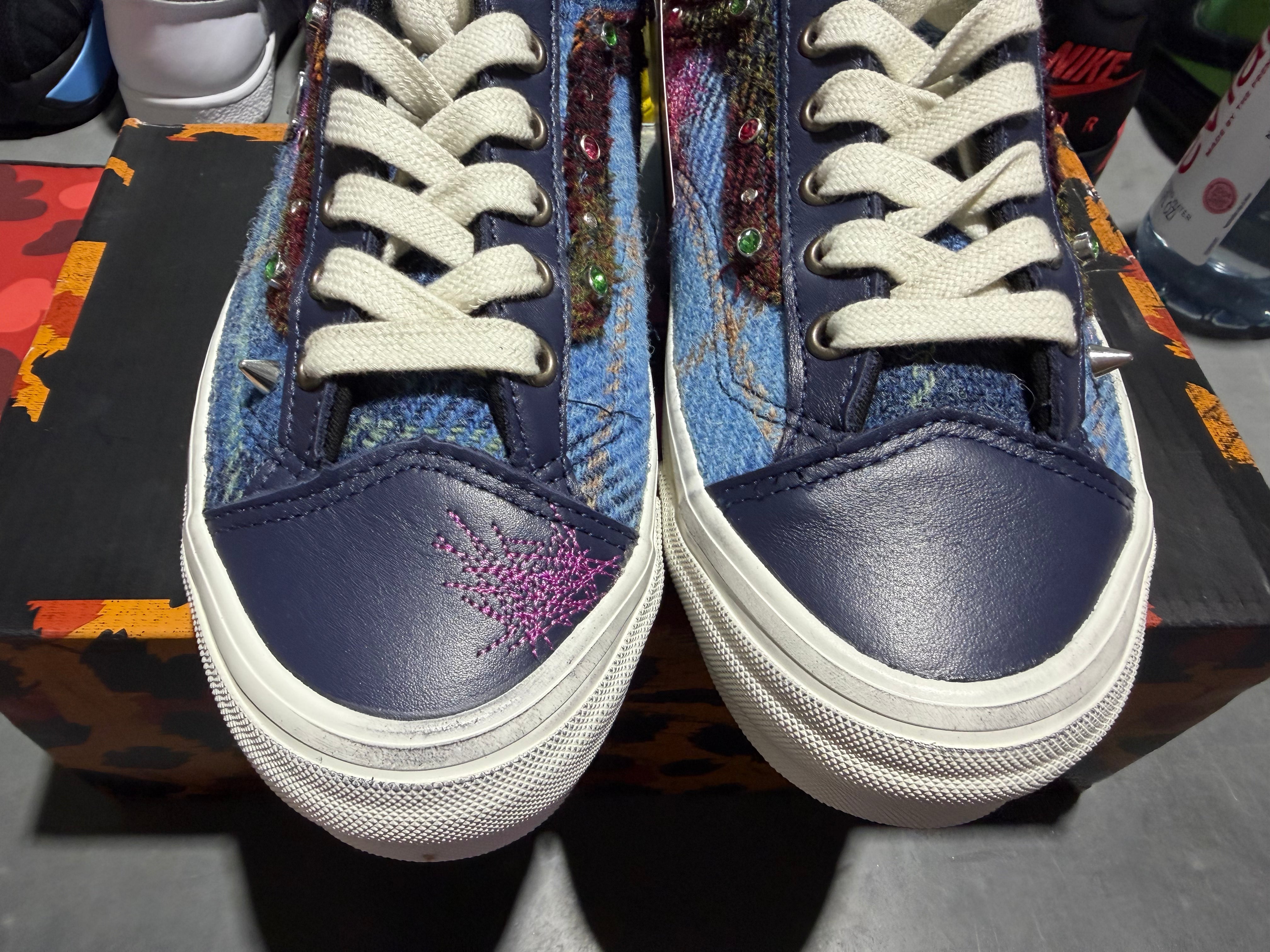 Vand Old Skool 36 - Harris Tweed/Blue Size 7