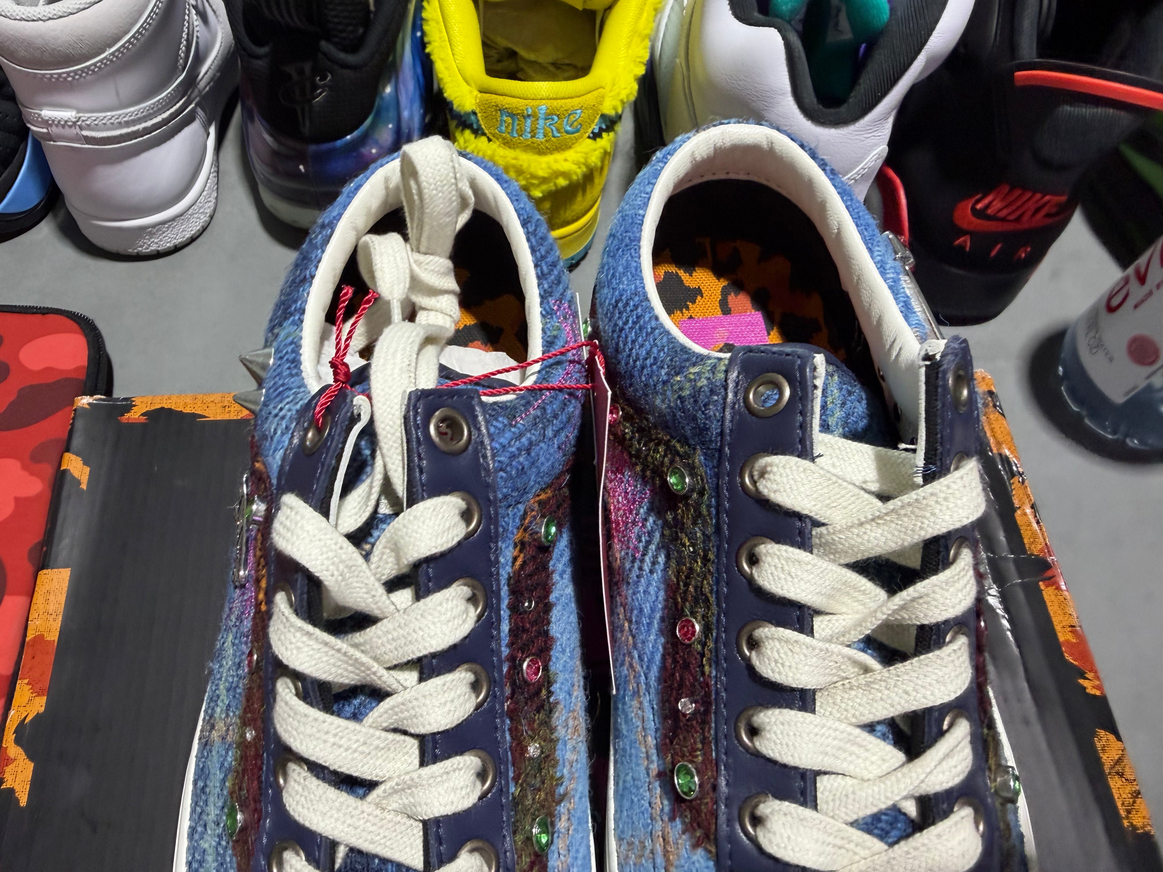 Vand Old Skool 36 - Harris Tweed/Blue Size 7