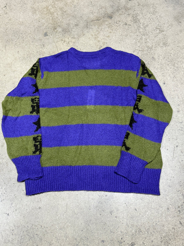 NEW Stray Rats x Marc Jacob The Grunge Sweater - Purple/Green Size Large