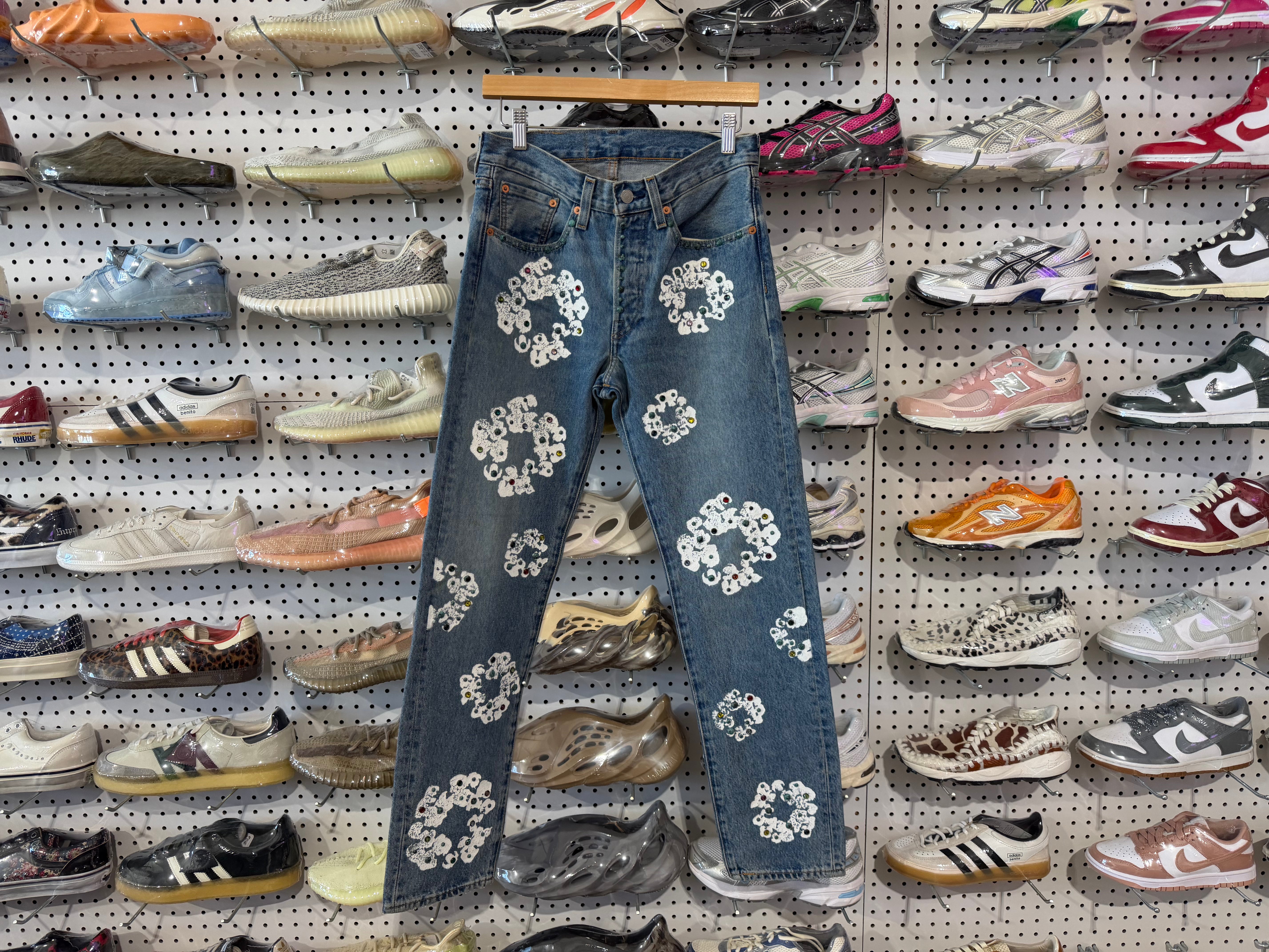 Denim Tears Cotton Gem Set Denim Jean - Blue Size 28W/30L