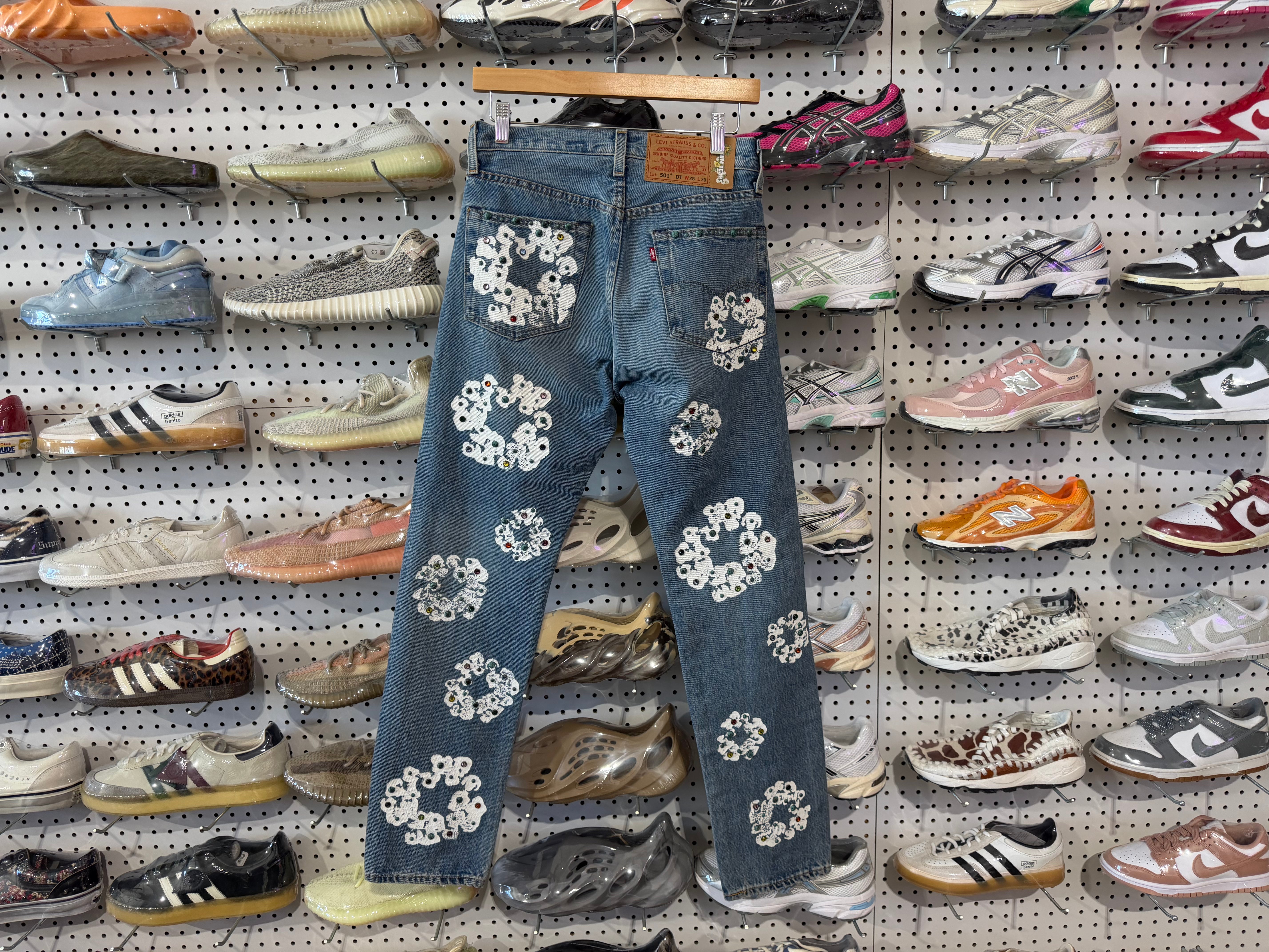 Denim Tears Cotton Gem Set Denim Jean - Blue Size 28W/30L