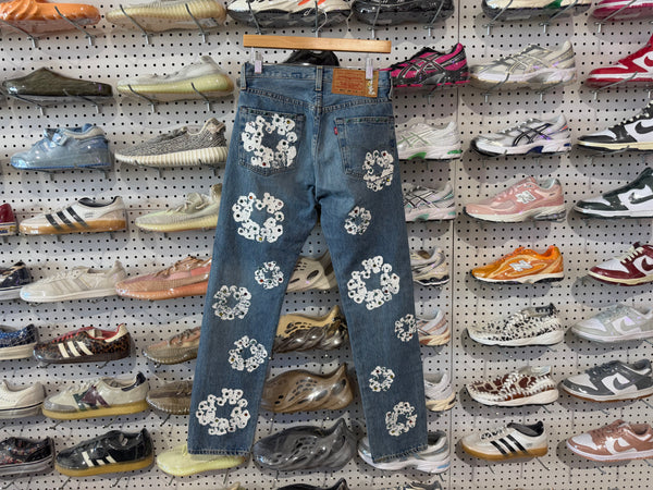 Denim Tears Cotton Gem Set Denim Jean - Blue Size 28W/30L