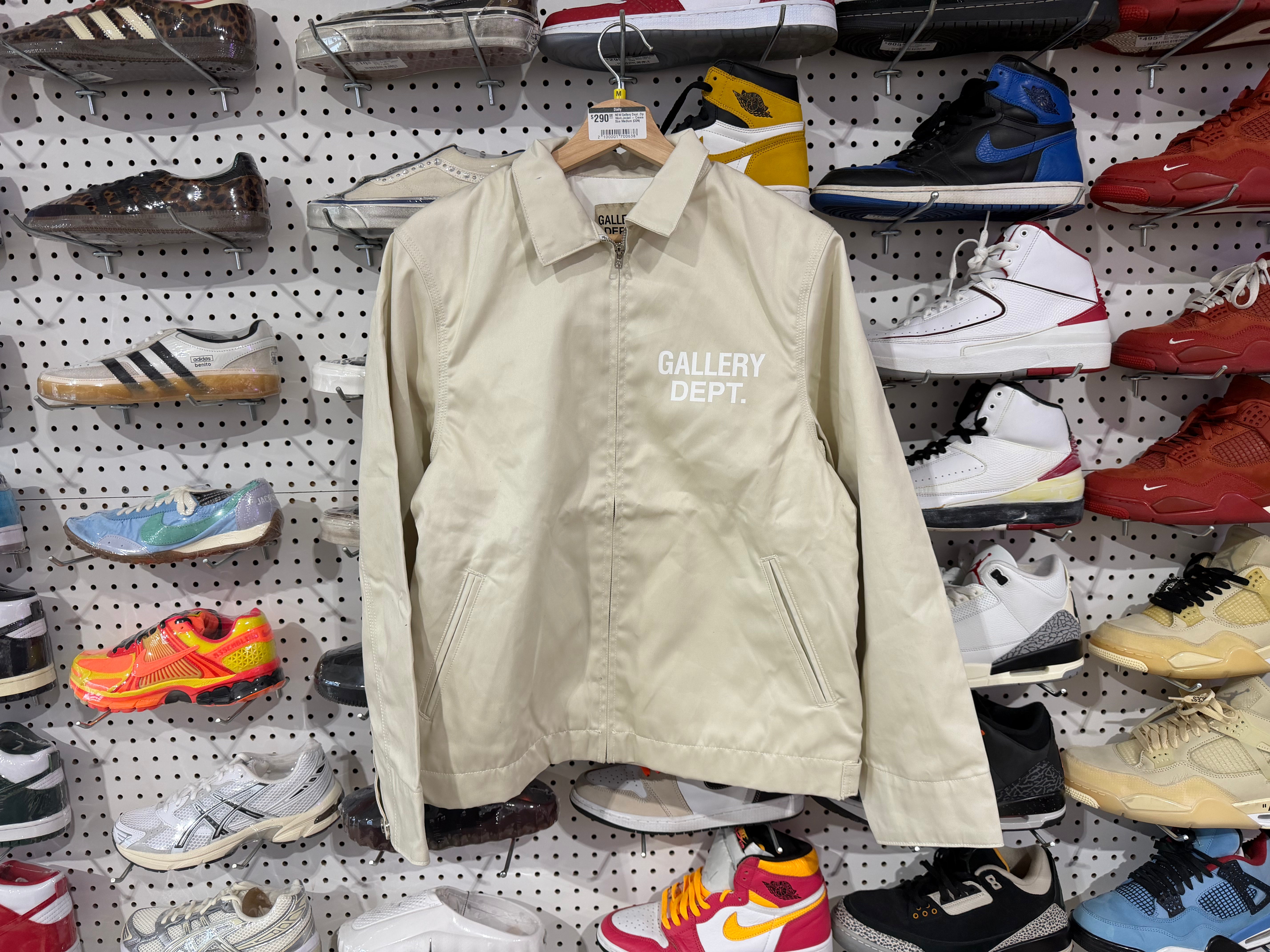 NEW Gallery Dept. Zip Work Jacket - Cream Size Medium