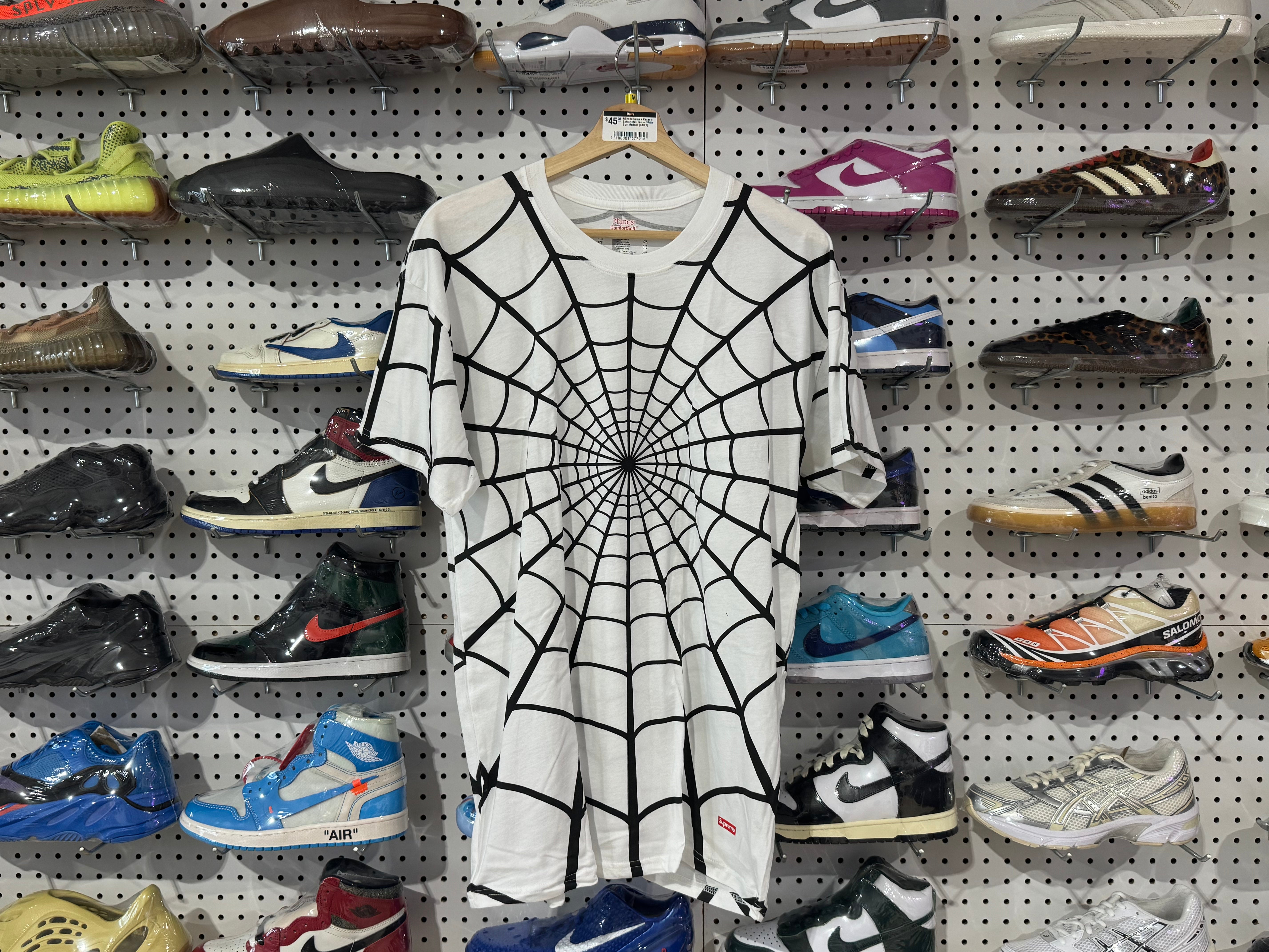 NEW Supreme x Hanes x Spider Man Tee - White Size Medium