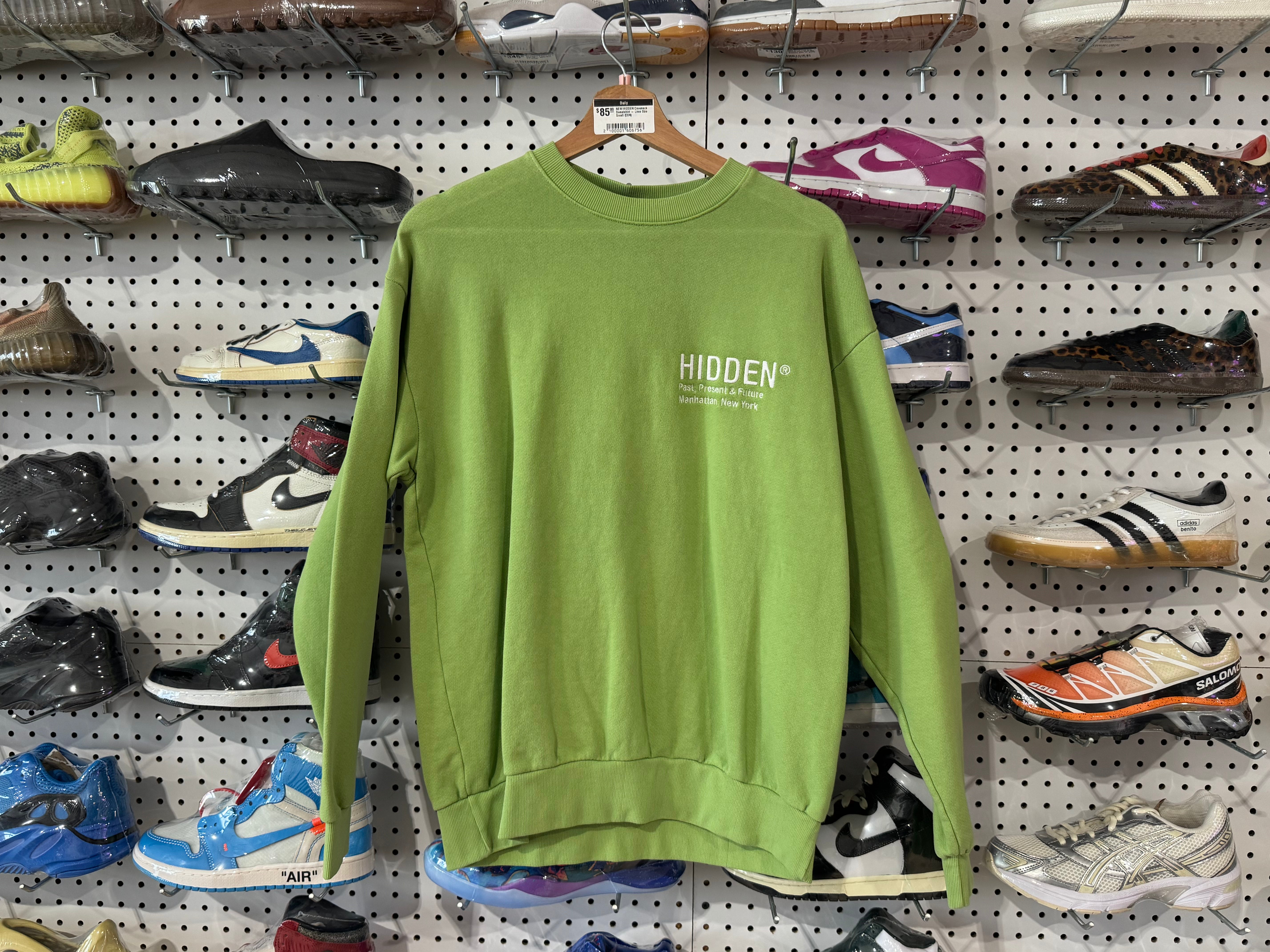 NEW HIDDEN Crewneck Sweatshirt - Lime Size Small