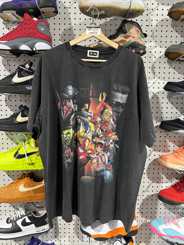 NEW Kith x Marvel vs. Capcom Ultimate Vintage Tee - Black Size XXL